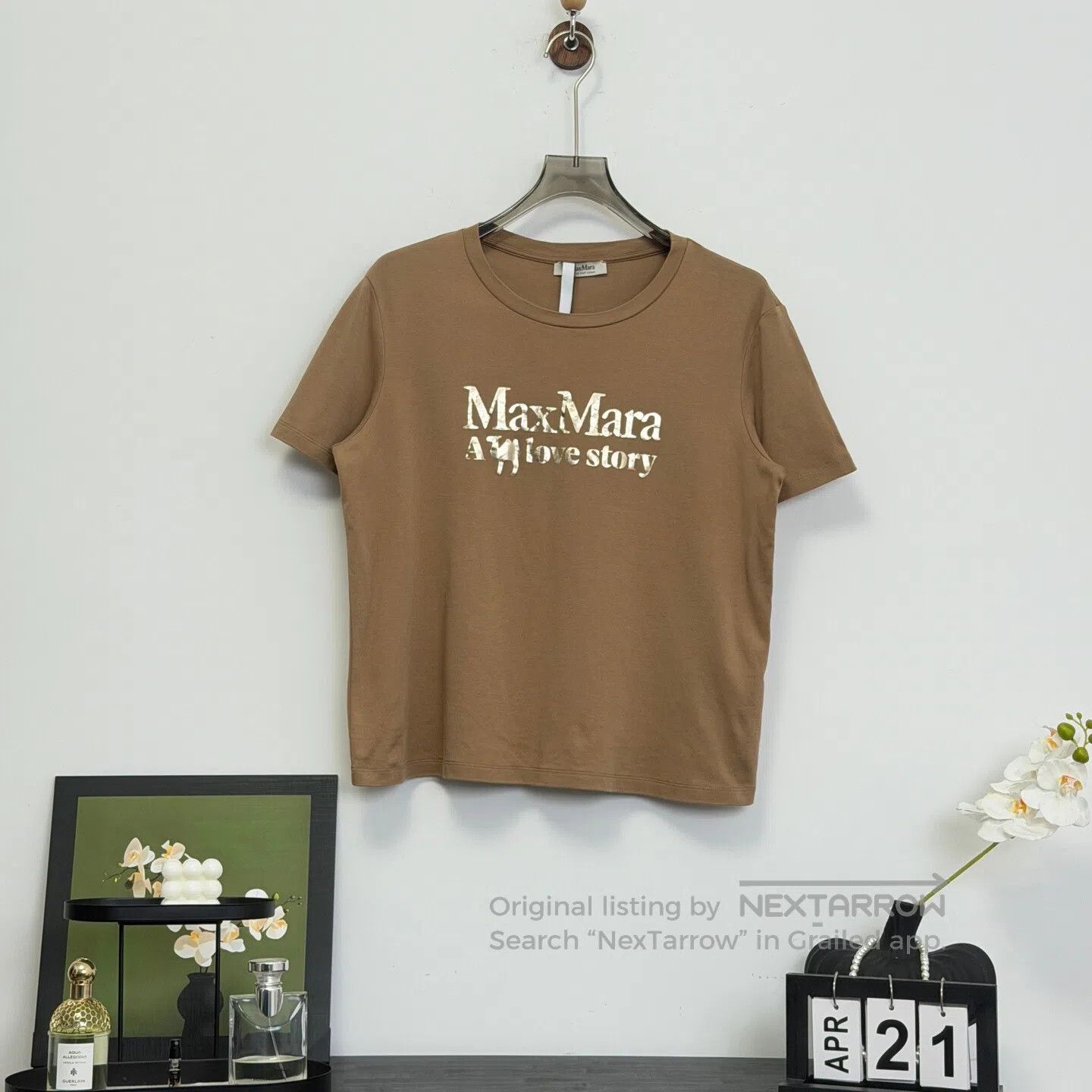 Max Mara Max Mara Gold烫金 Printed Short Sleeve| Size XL / US 12-14 / IT 48-50 - 1 Thumbnail
