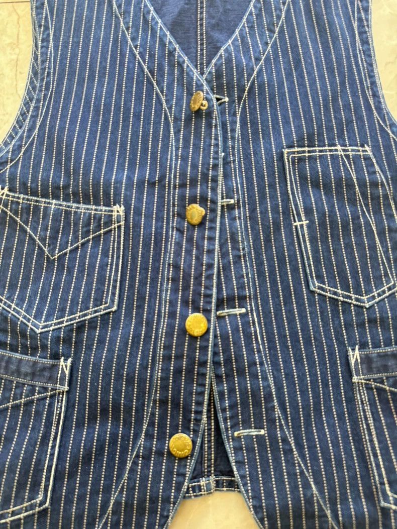 Freewheelers Freewheelers Dot-shaped dyed workwear vest Size 38R - 3 Thumbnail