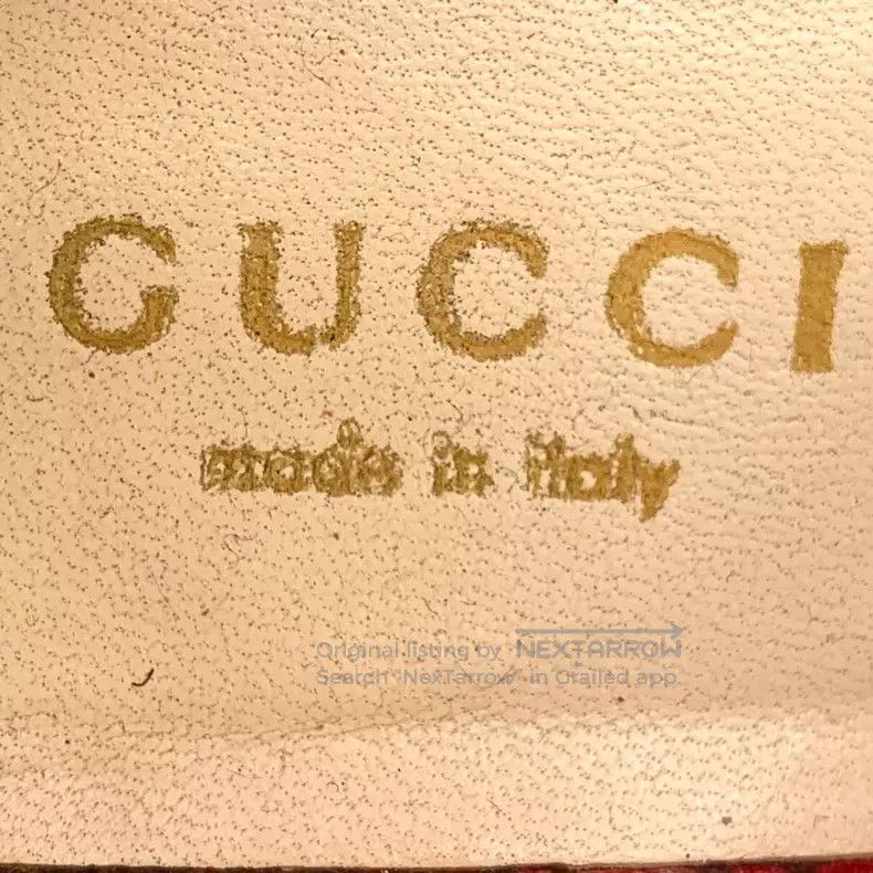 Gucci Gucci Red pearl decoration buckle casual single shoes Size US 4 / IT 34 - 7 Thumbnail