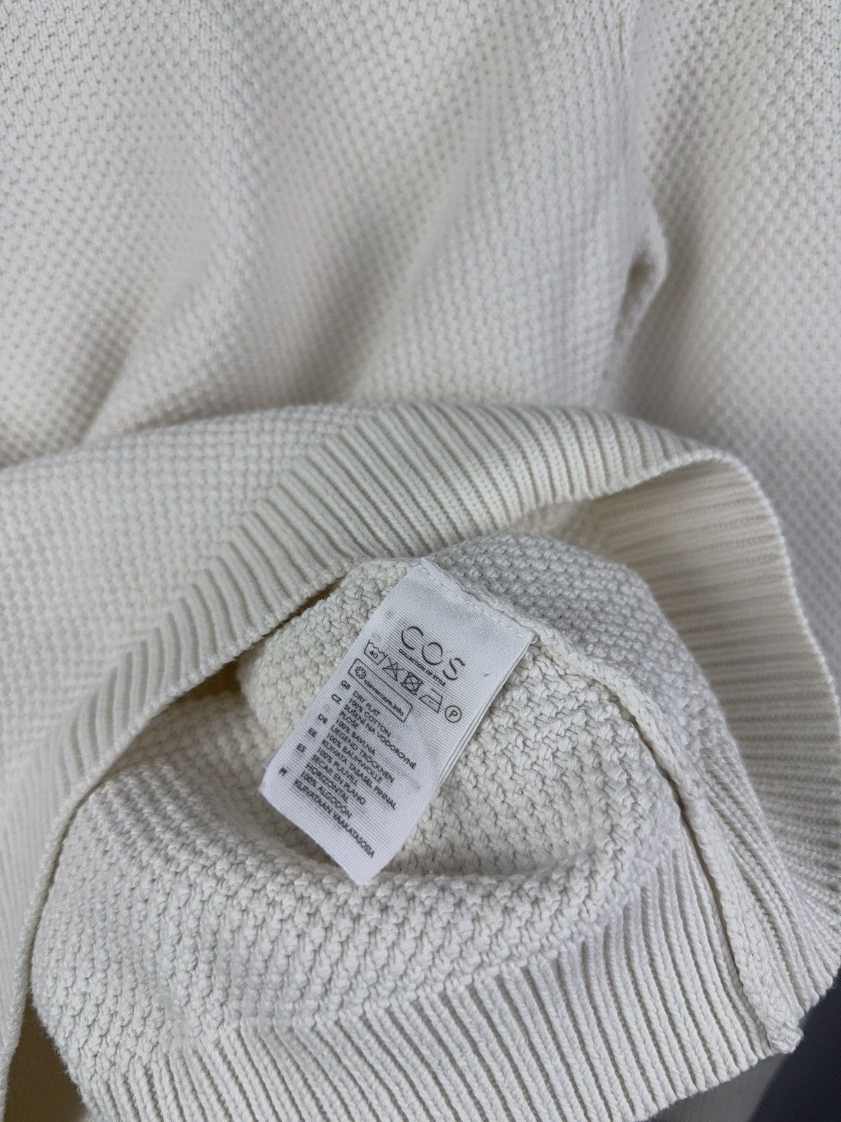 Cos × Japanese Brand COS Sweater White Knit Basic Streetwear Avant-garde Grunge Size US S / EU 44-46 / 1 - 4 Thumbnail