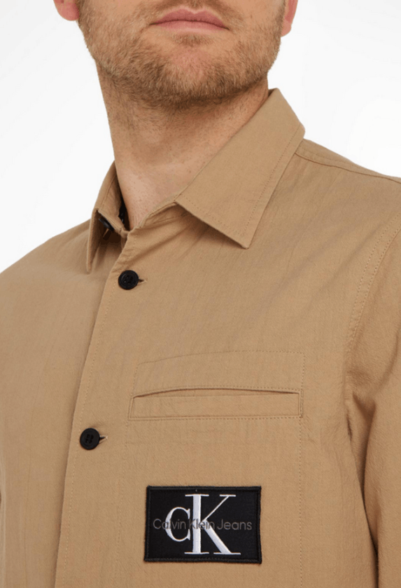 CALVIN KLEIN J. BEIGE SHIRT LONG SLEEVE TRAVERTINE SIZE XL