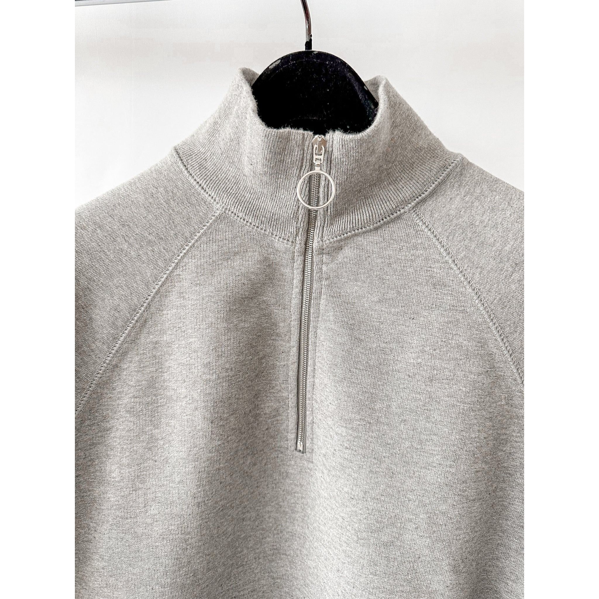 Drake's Drake's Grey Quarter Zip Neck Cotton D Logo Detail Sweatshir Size US XXS / EU 40 - 5 Thumbnail