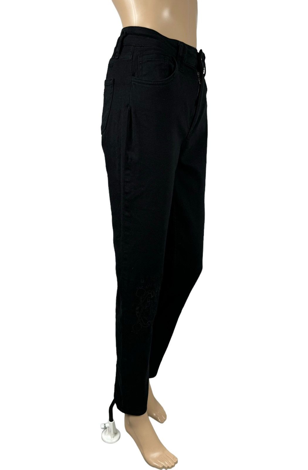 Designer Max&Moi Black Jeans Embroidered Sweet Collection size 38 Size 26" / US 2 / IT 38 - 4 Thumbnail