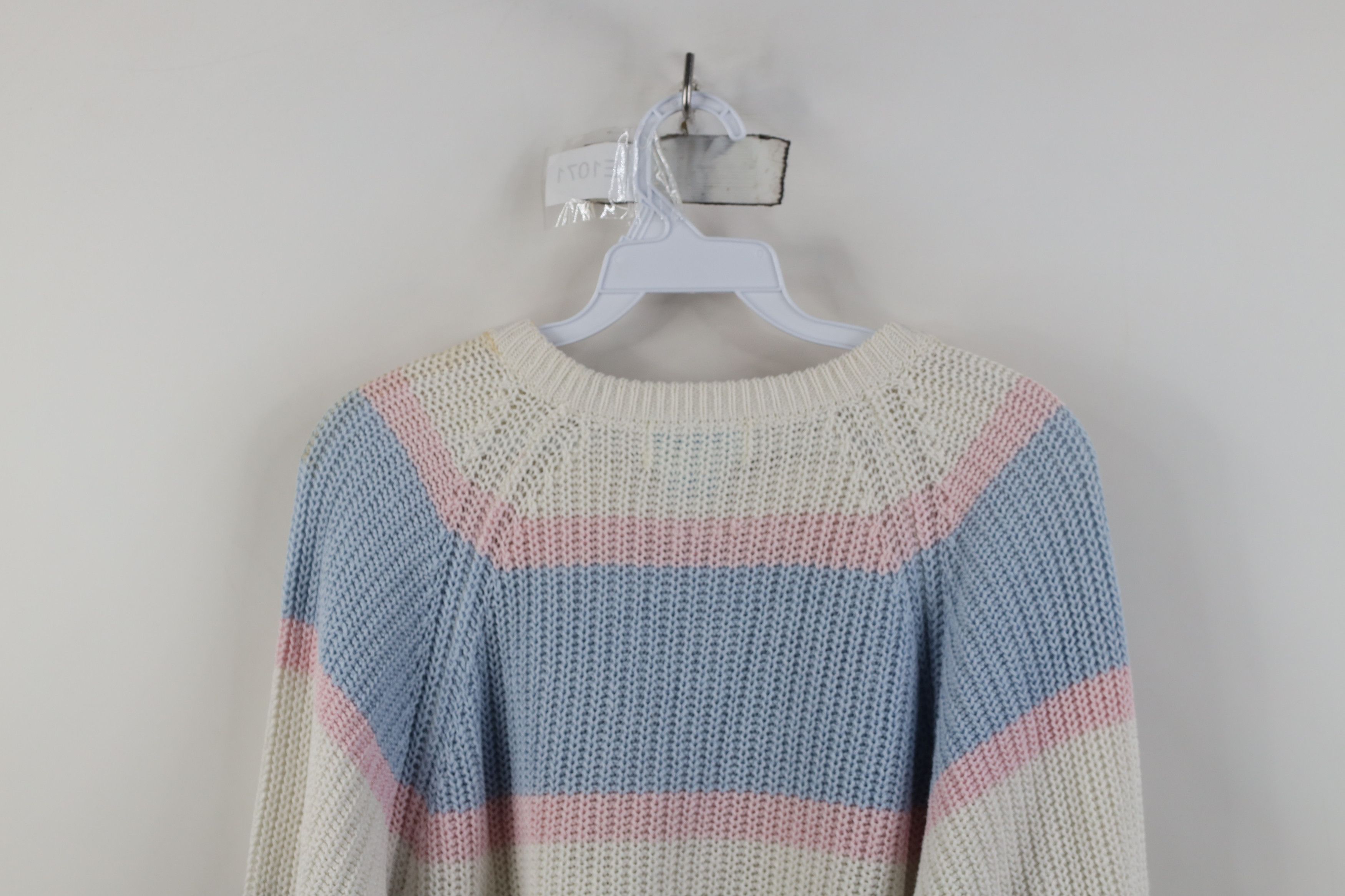 Vintage Vintage 90s Streetwear Pastel Striped Ribbed Knit Sweater Size M / US 6-8 / IT 42-44 - 14 Thumbnail