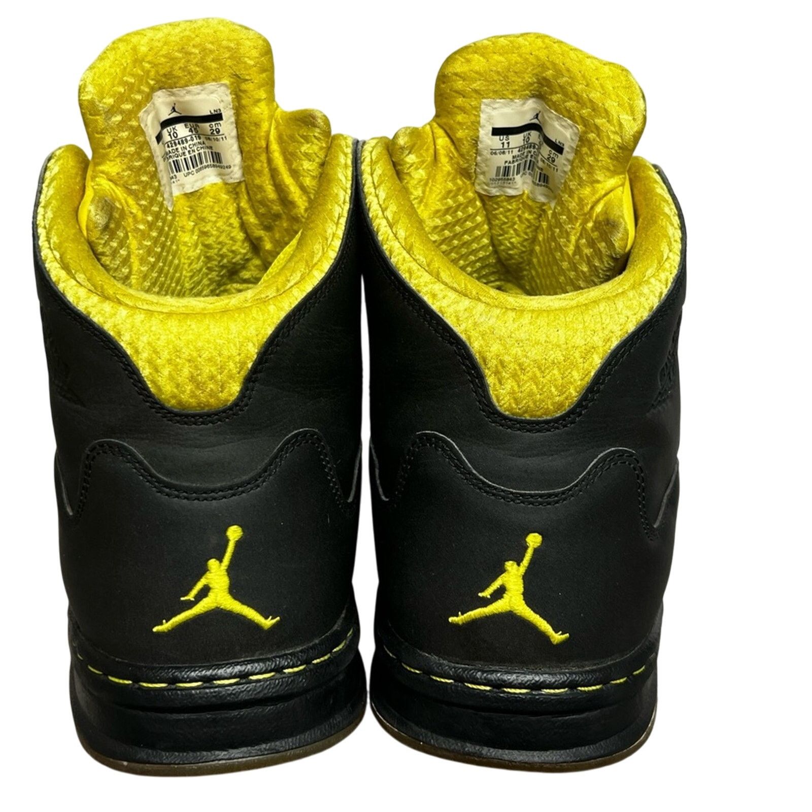 Jordan Brand Rare 2011 Nike Air Jordan 1 Prime 5 'Black Sonic Yellow' Size US 11 / EU 44 - 4 Thumbnail