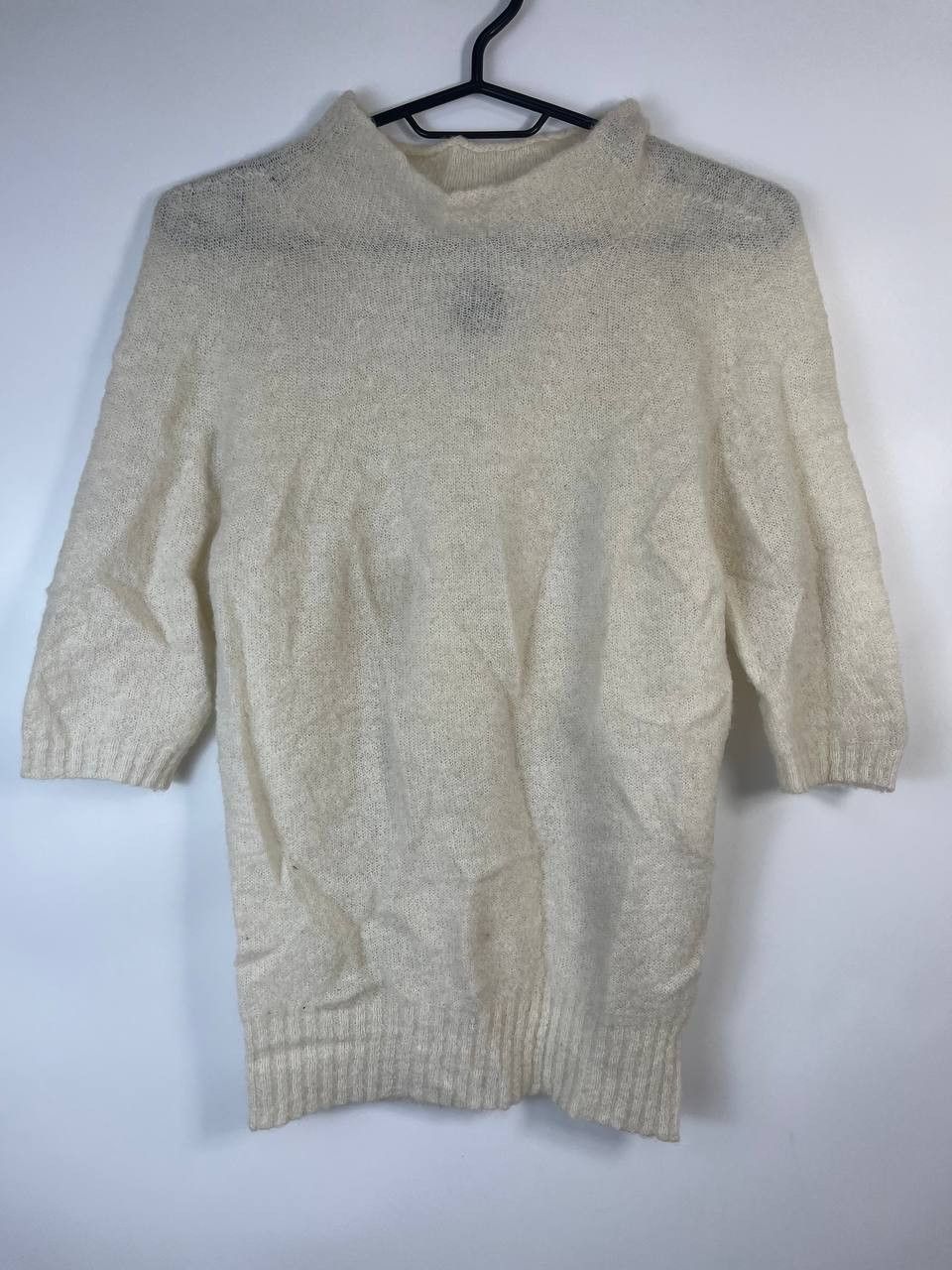 Pinko Pinko Alpaca Virgin Wool Blend Sleeve Sweater White Size S Size S / US 4 / IT 40 - 1 Thumbnail