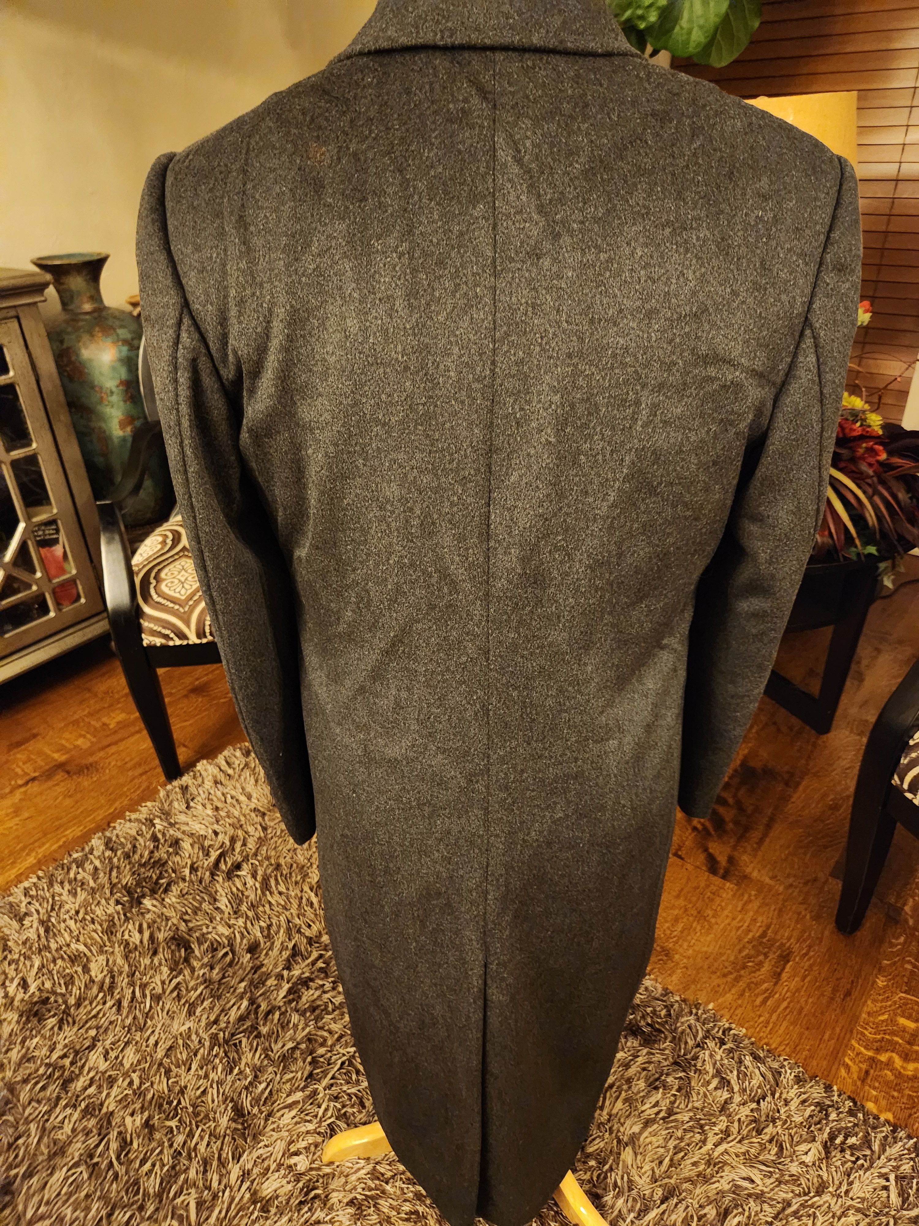 Armani 100% Cashmere Men's Gray Overcoat Size US L / EU 52-54 / 3 - 2 Thumbnail