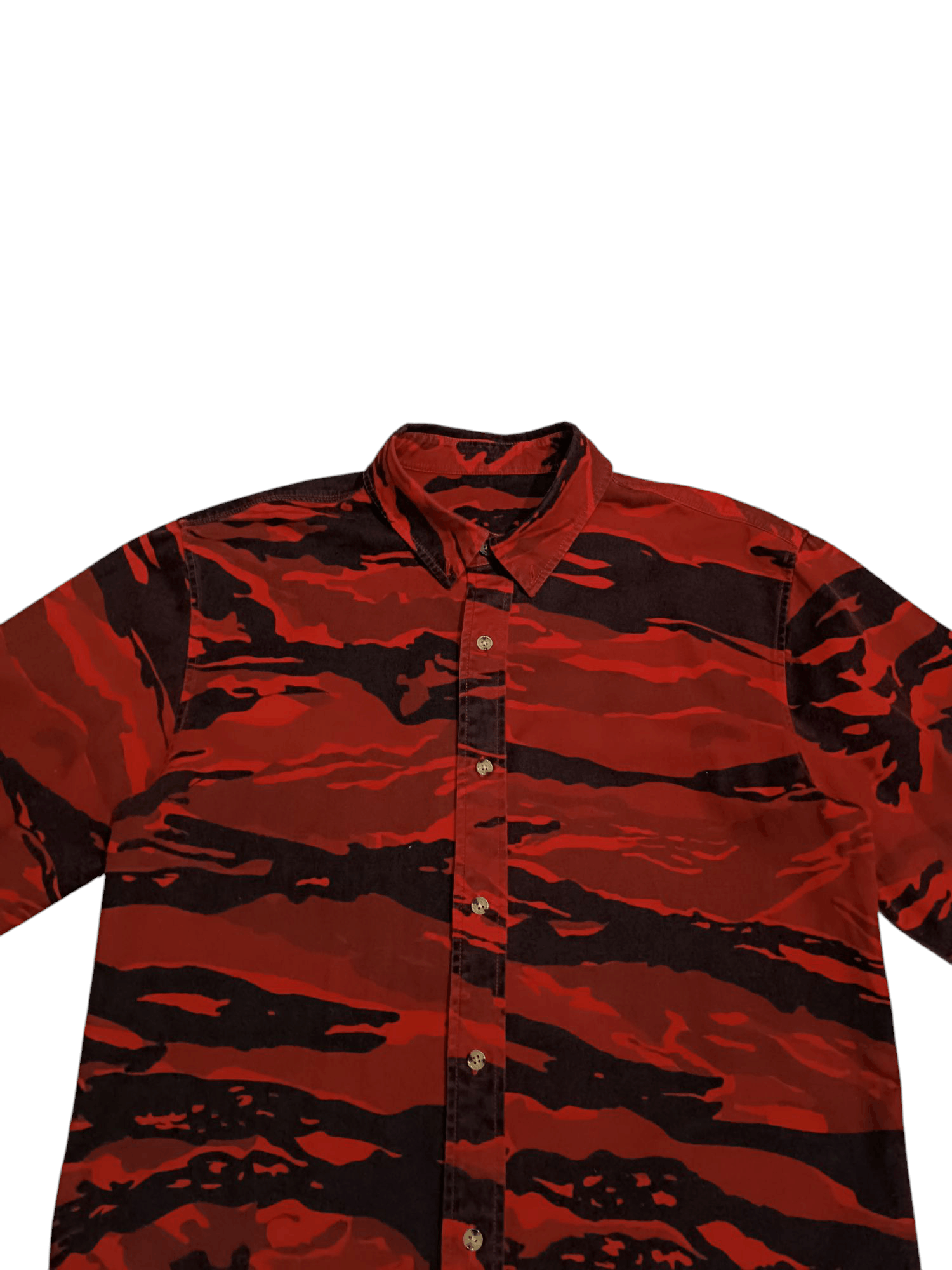 Black Scale Black Scale Red and Black Tiger Stripe Cotton Shirt Size US M / EU 48-50 / 2 - 5 Thumbnail