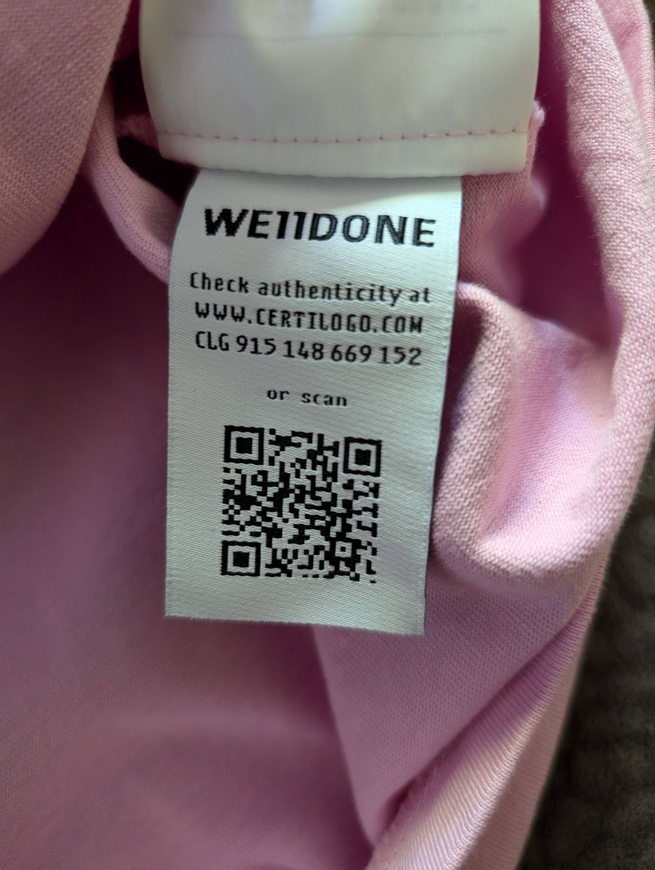 WE11DONE We11Done Pink Oversized Multiple Logo T Shirt Size US XL / EU 56 / 4 - 4 Thumbnail