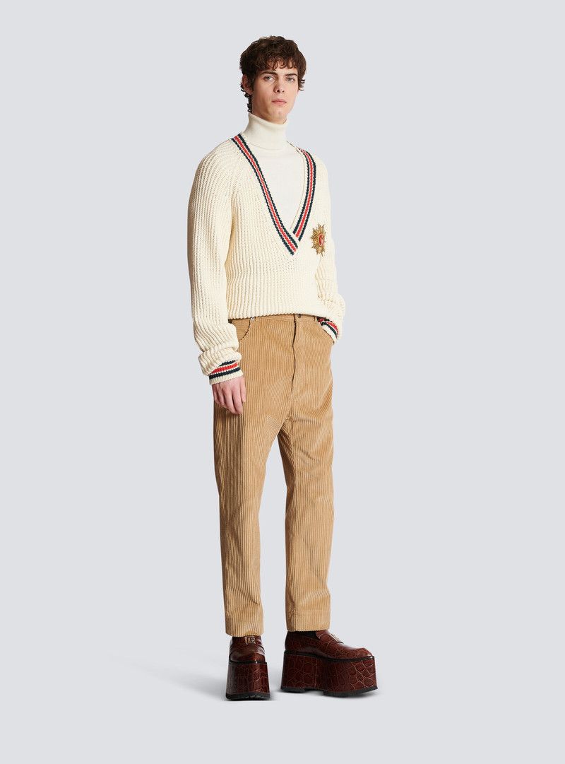 Balmain o1y0426 Casual Pant in Beige Size US 32 / EU 48 - 3 Thumbnail