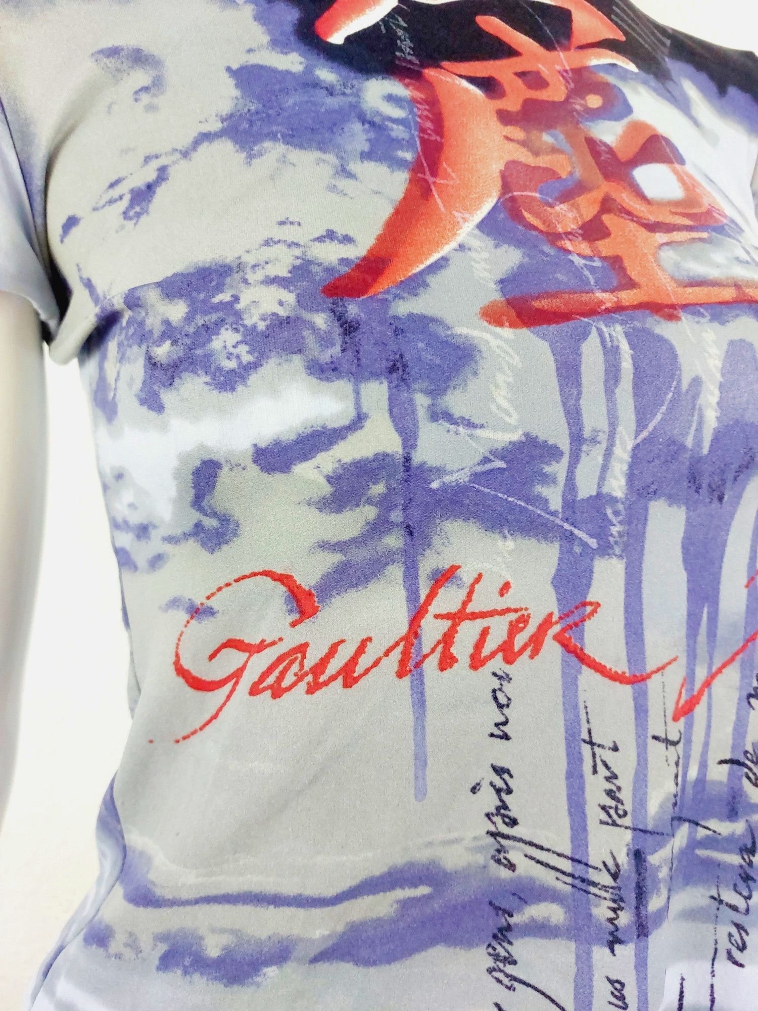 Jean Paul Gaultier Jean Paul Gaultier Tattoo Japanese Letters T-shirt Top Size US XS / EU 42 / 0 - 4 Thumbnail