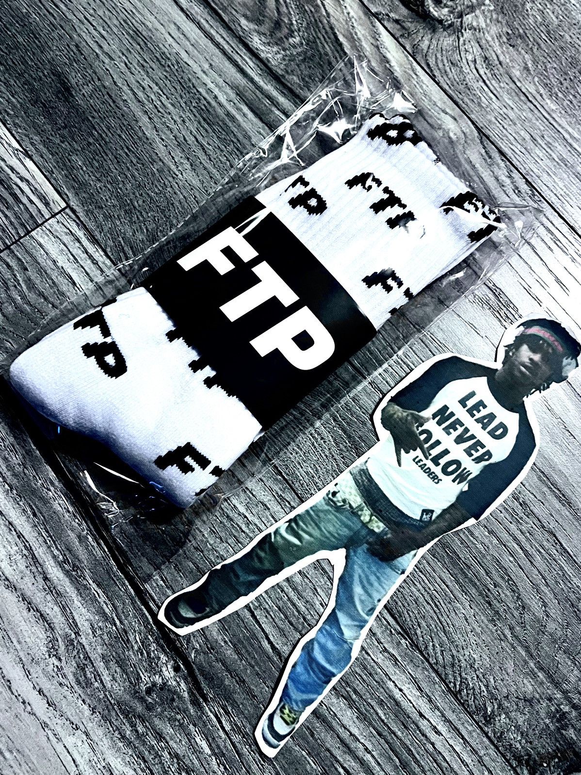Fuck The Population × G59 Records FTP All Over Logo Socks (White) Size ONE SIZE - 1 Thumbnail