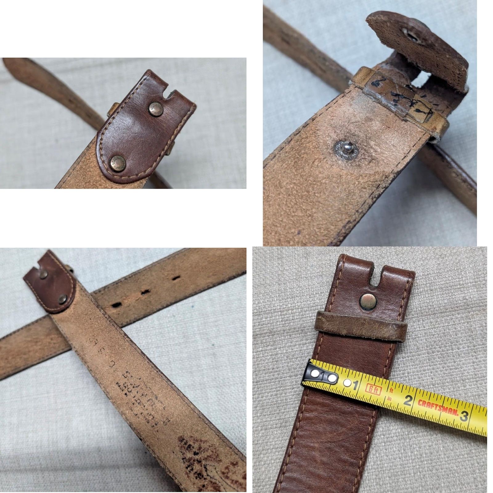 Vintage VINTAGE Silver Creek belt Tooled Western belt Men 36 brown leather cowhide full grain 1-1/2" width Belt Womens Mens Size 36 - 8 Thumbnail