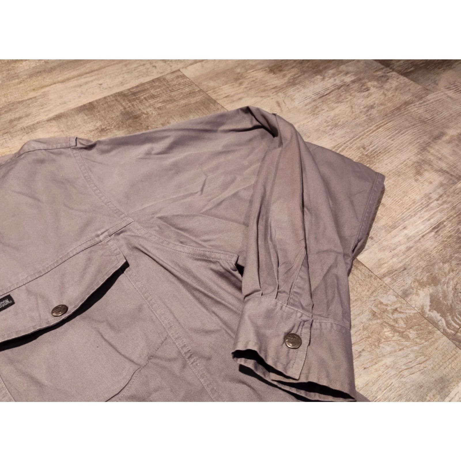 Harley Davidson Harley-Davidson Long Sleeve Button-Up Shirt XL Gray Canvas Biker Mens Size US XL / EU 56 / 4 - 5 Thumbnail