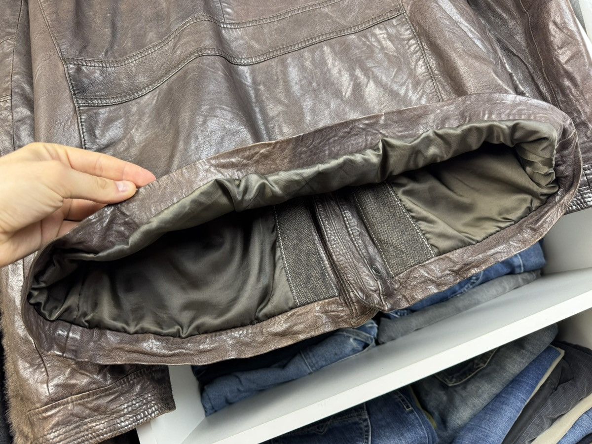Hugo Boss Hugo Boss Men's Brown Genuine Leather Field Jacket Size US L / EU 52-54 / 3 - 22 Thumbnail