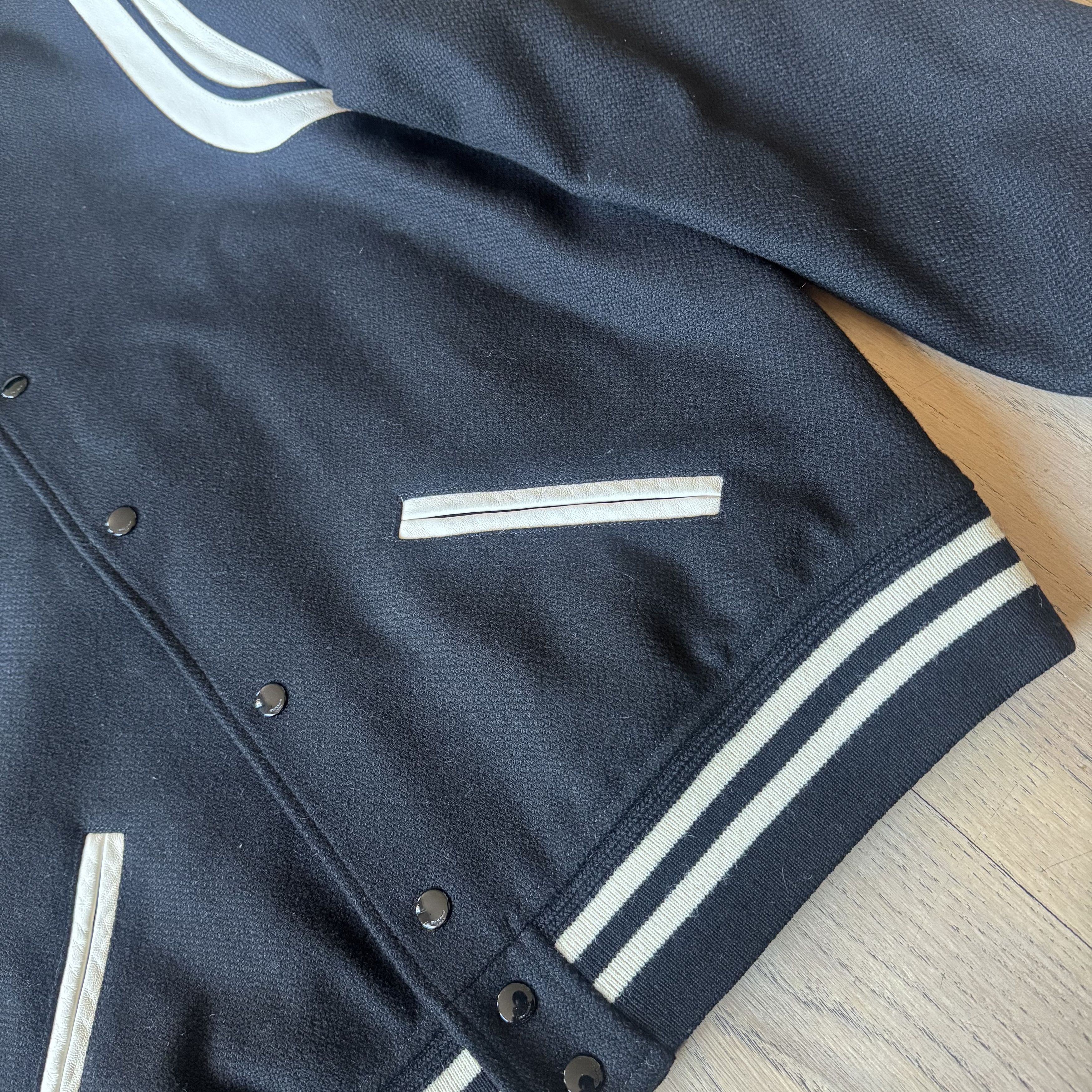 Saint Laurent Paris Saint Laurent Paris - Teddy Bomber Jacket - Black / White Size US XL / EU 56 / 4 - 3 Thumbnail