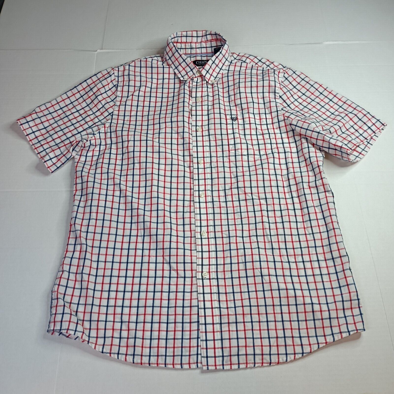 Chaps Chaps Shirt Men's L Red White Blue Easy Care Check Size US L / EU 52-54 / 3 - 1 Thumbnail