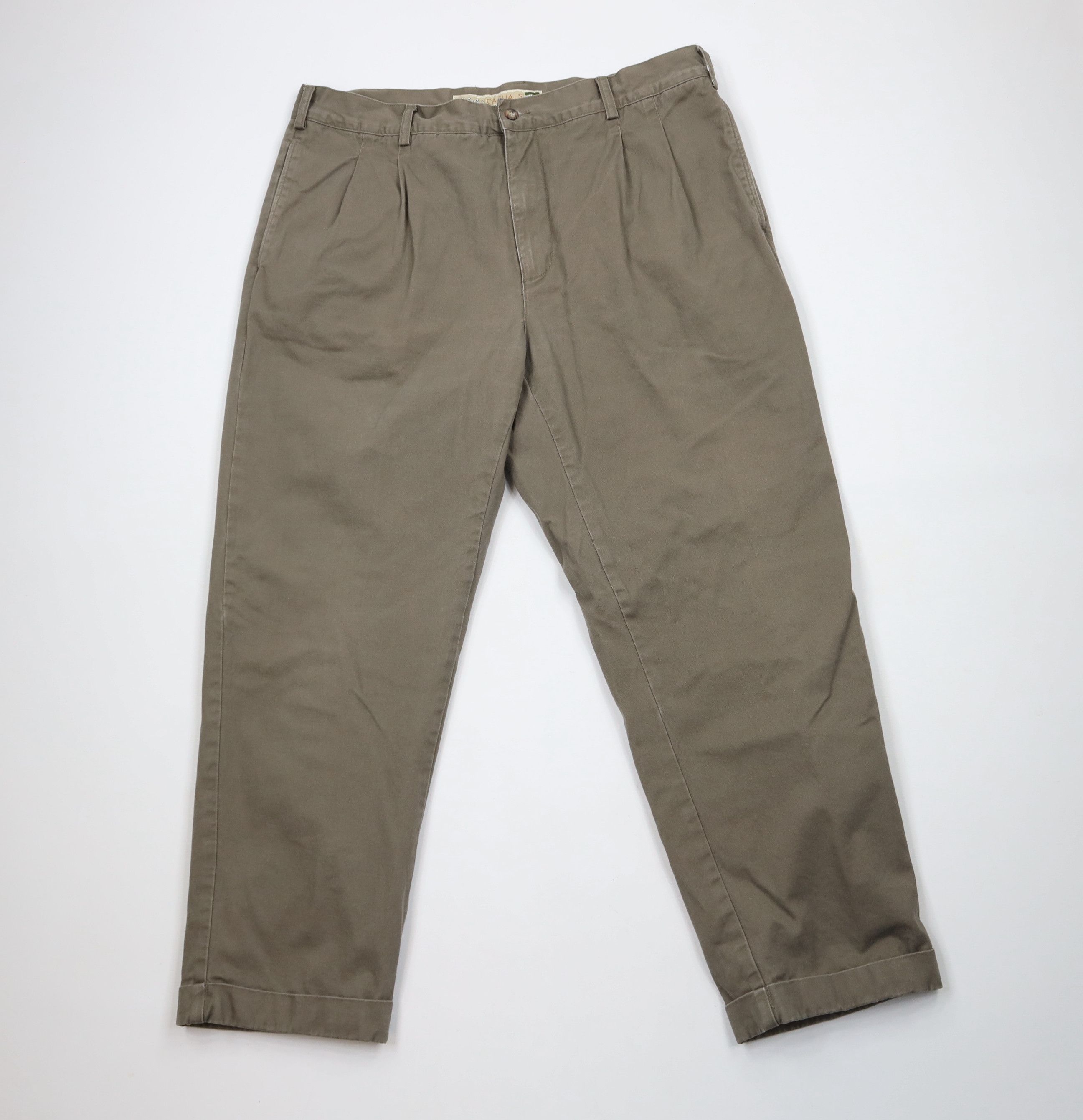 Cabelas × Vintage Vintage Cabelas Pleated Cuffed Flannel Lined Chino Pants Size US 38 / EU 54 - 2 Thumbnail