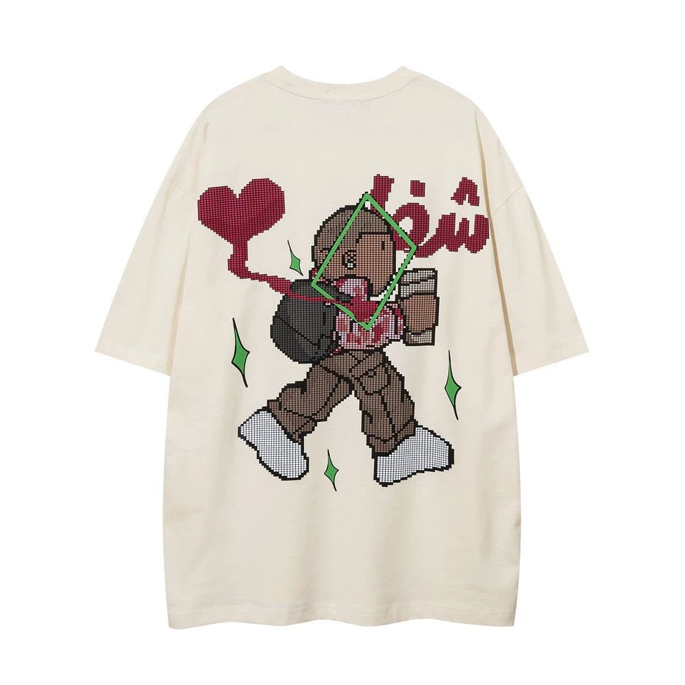 Vintage Men's loose cartoon anime print short-sleeved T-shirt Size US M / EU 48-50 / 2 - 1 Thumbnail