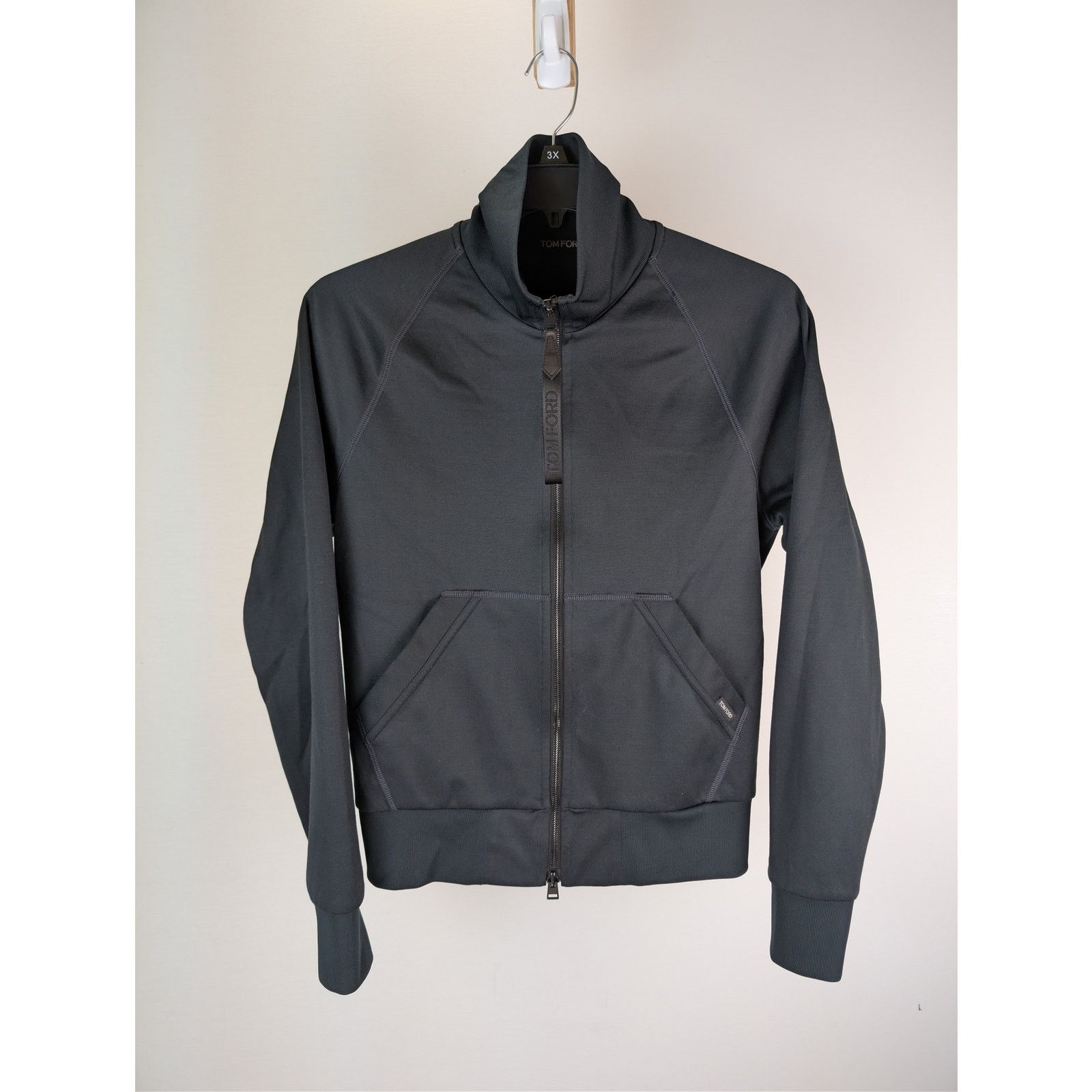 Tom Ford o1rshd1 CC20 High Neck Zip-Up Track Jacket in Black Size US M / EU 48-50 / 2 - 7 Thumbnail