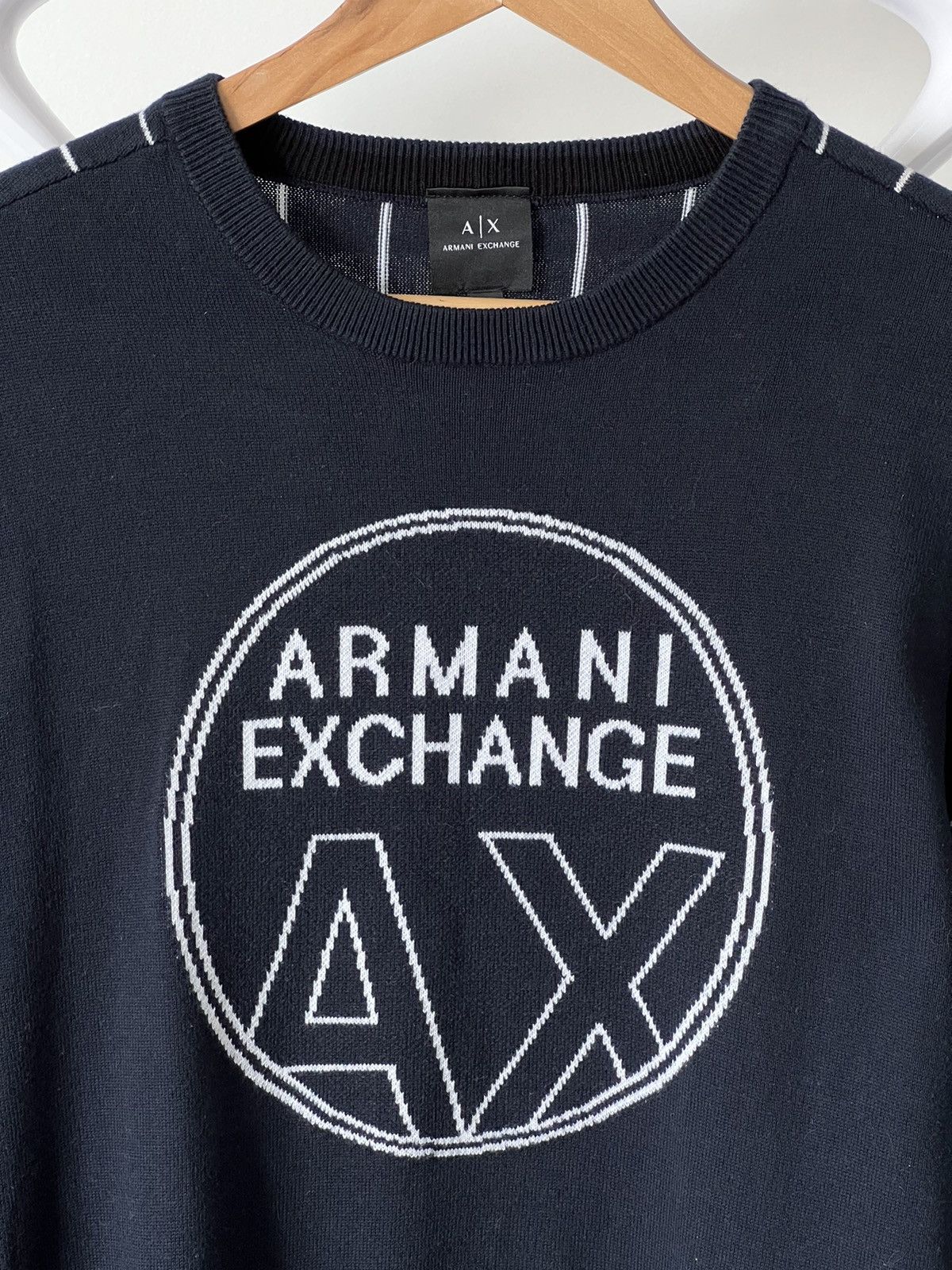 Armani Exchange × Giorgio Armani × Yves Saint Laurent Armani Exchange Knitted Sweater Size US L / EU 52-54 / 3 - 5 Thumbnail