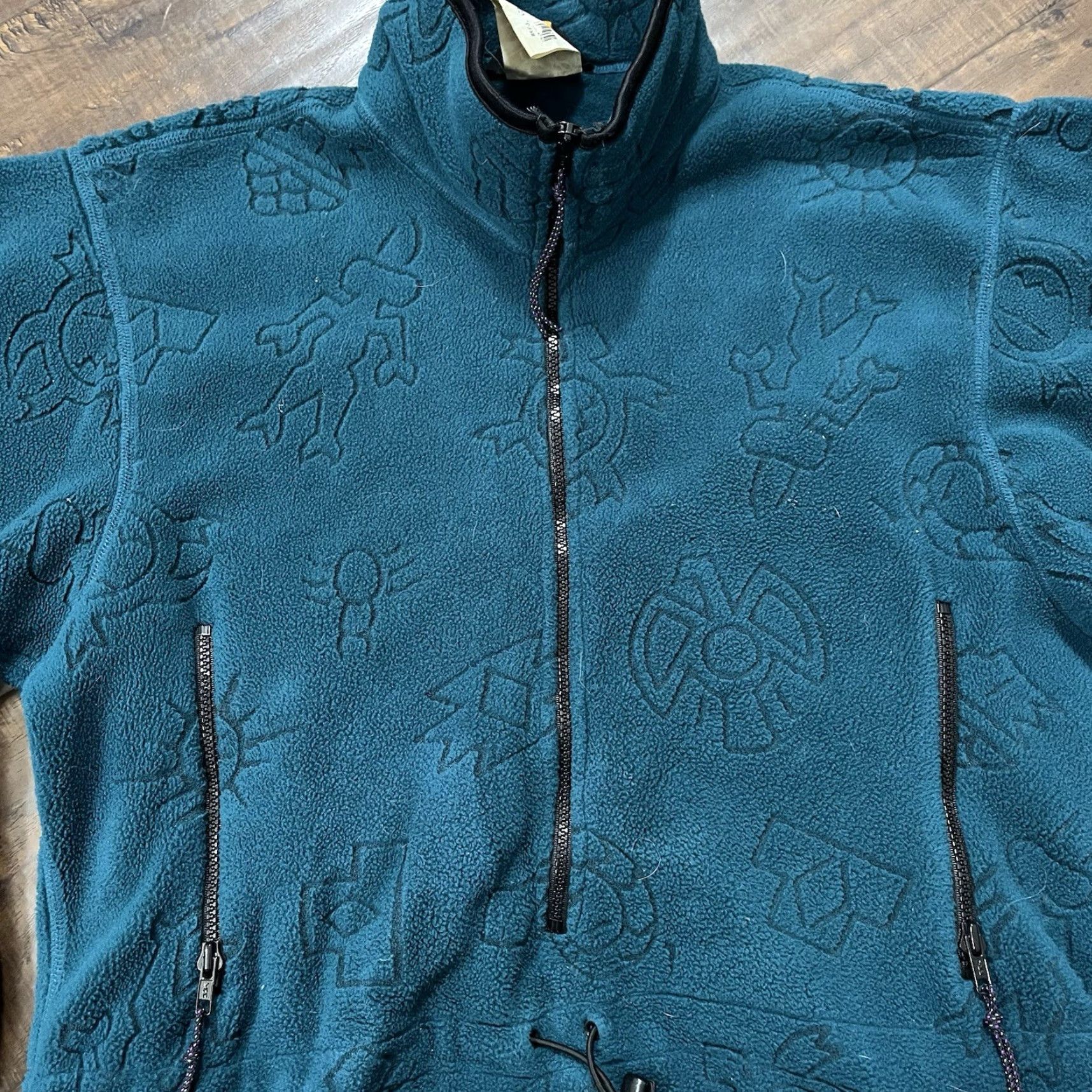 Vintage VINTAGE REI Jacket M Teal Fleece Half Zip Aztec Southwestern 90s Unisex Adults Size US M / EU 48-50 / 2 - 3 Thumbnail