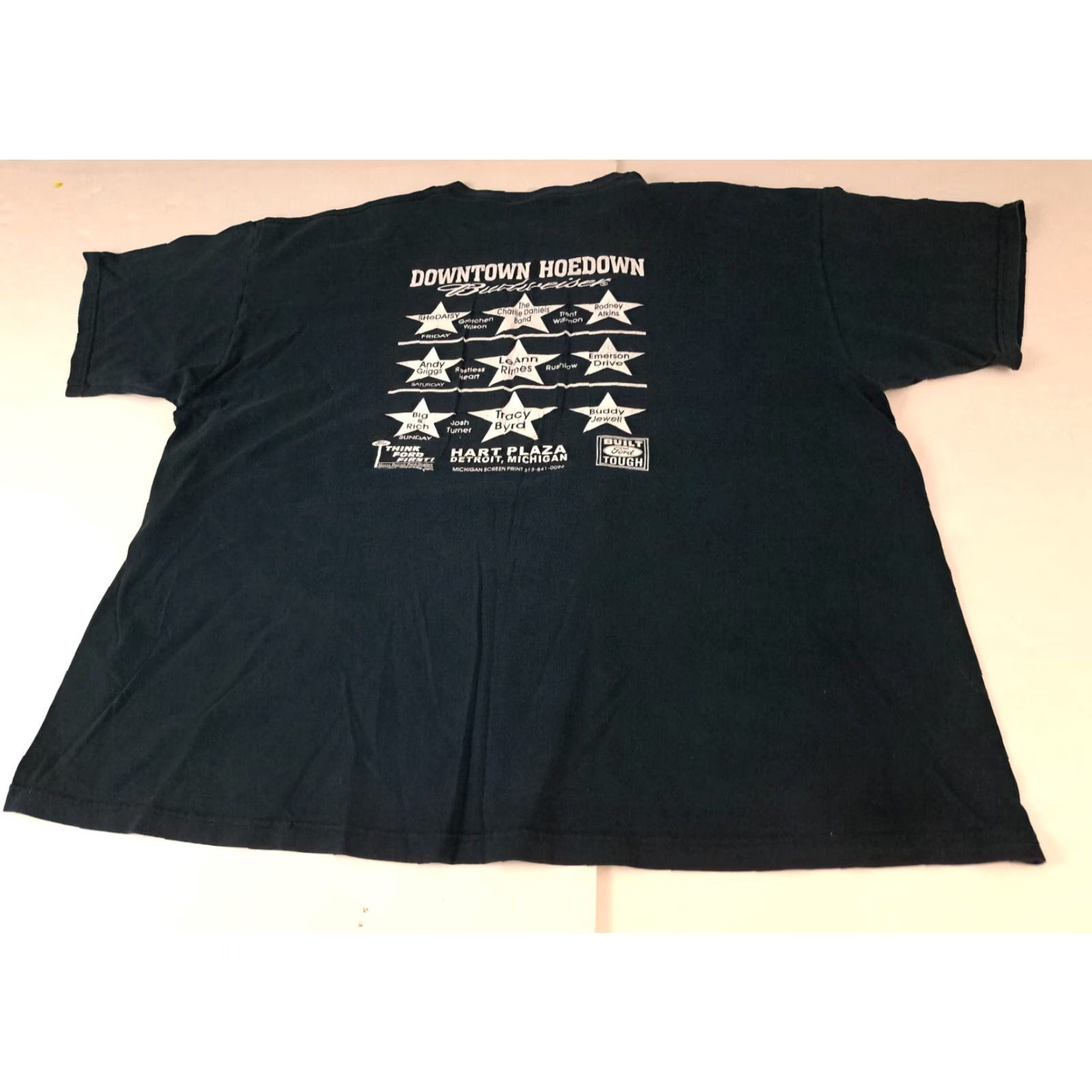 Fruit Of The Loom VINTAGE Detroit 2004 Hoedown Country Music Show T-Shirt 3XL Black Mens Short Sleeve Shirt Size US XXL / EU 58 / 5 - 7 Thumbnail