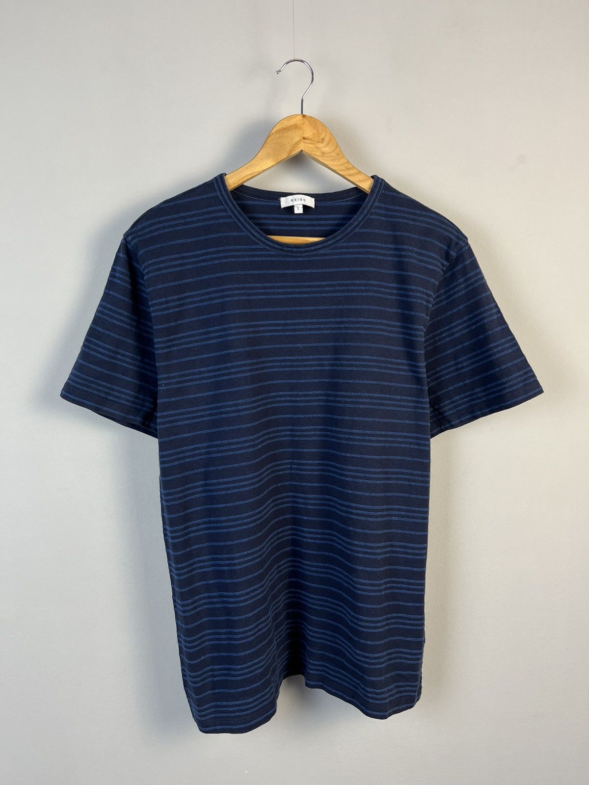 Reiss REISS Darras Cotton Striped Short Sleeve Tee Shirt Size US L / EU 52-54 / 3 - 1 Thumbnail