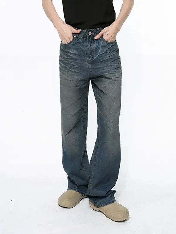 Jean American high street tie-dye wrinkled distressed jeans Size US 32 / EU 48 - 2 Thumbnail