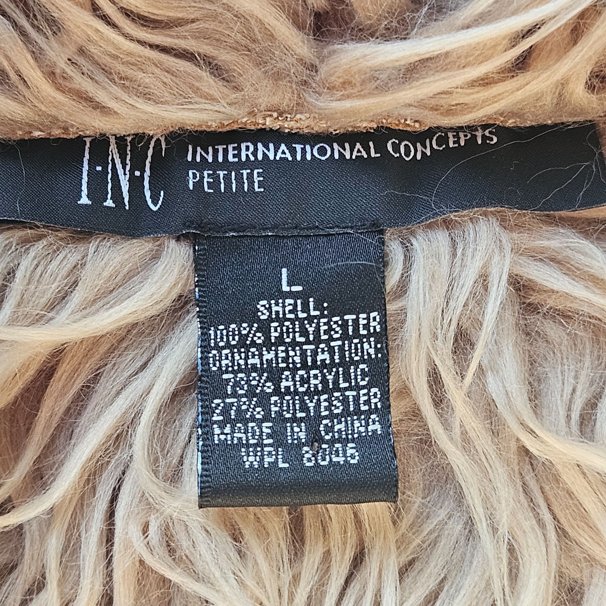 Other Vintage Boho Faux Fur Vest Women INC L Beige Shaggy 70s Fest Size L / US 10 / IT 46 - 4 Thumbnail