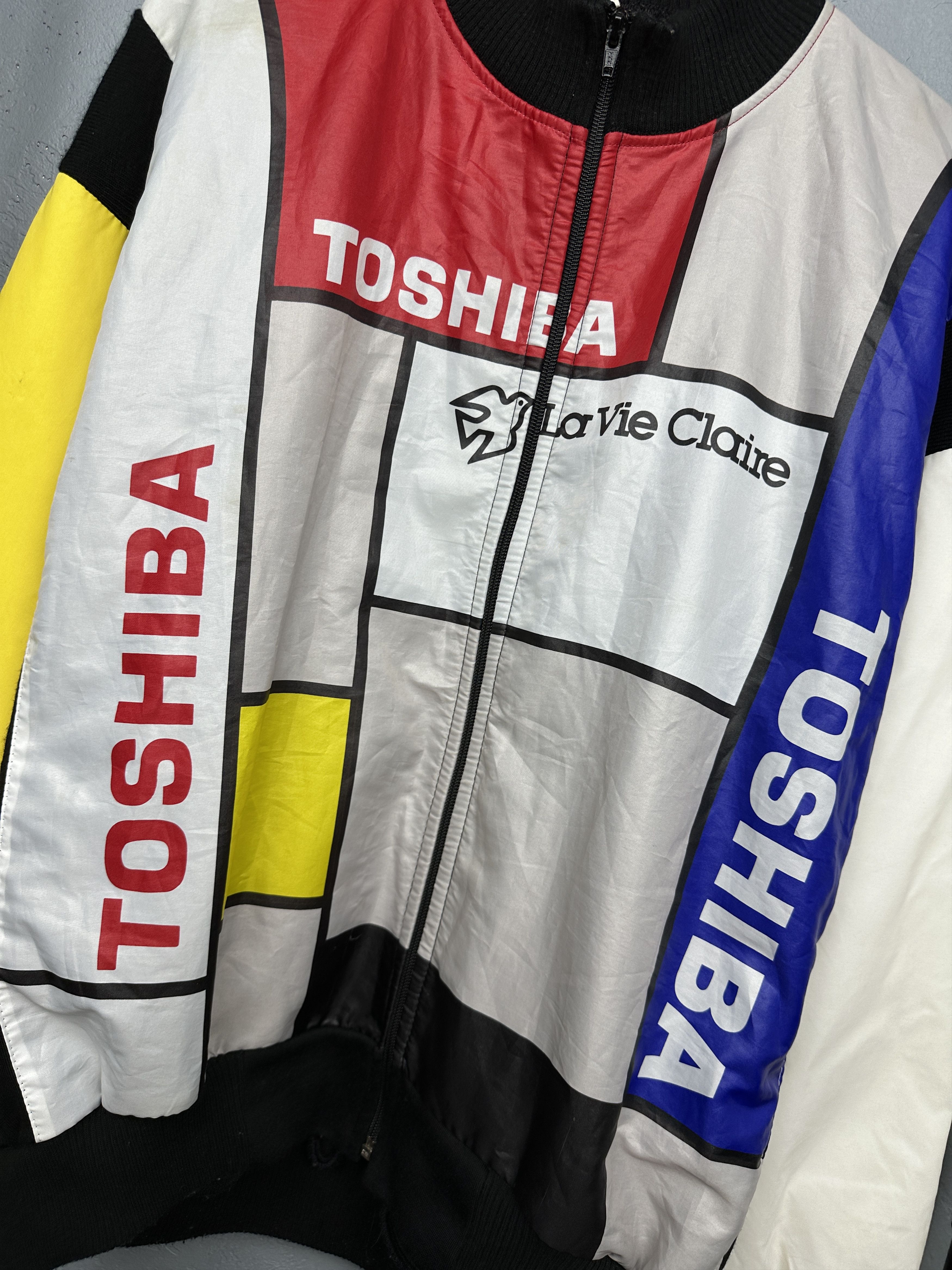 Bicycle Toshiba 90s Vintage Mens Bicycle Cycle Cycling Jacket Size US XL / EU 56 / 4 - 3 Thumbnail