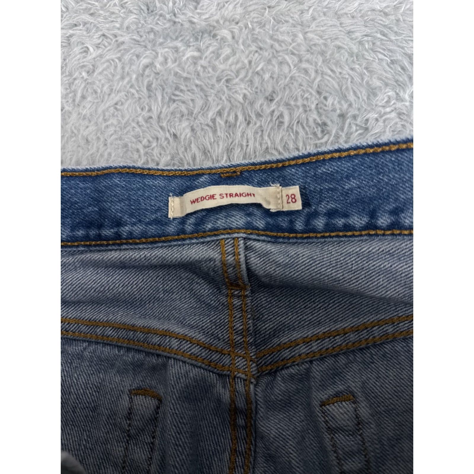 Levi's Levi's Premium Jeans Women 28 Blue Denim Wedgie Fit High Rise Distressed 28x24 Jeans Womens Size 28" / US 6 / IT 42 - 6 Thumbnail