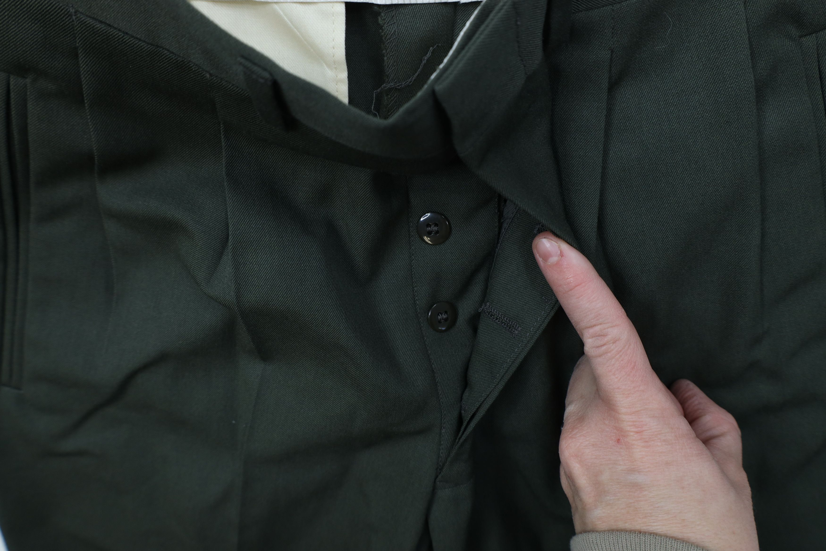 Vintage Deadstock Vintage 30s 40s Rockabilly Gabardine Pants Green Size US 30 / EU 46 - 6 Thumbnail
