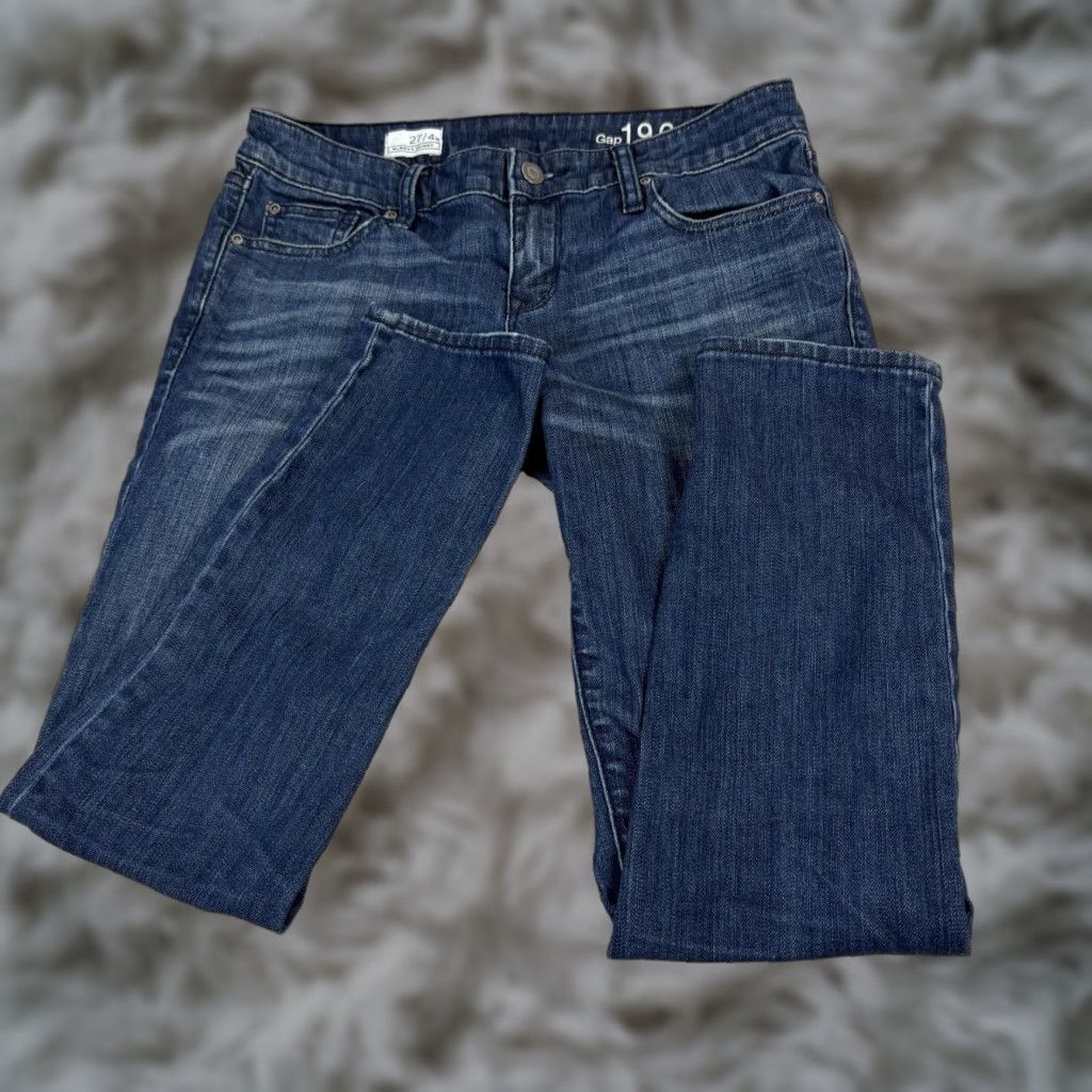Gap Gap Jeans Womens 27/4a 1969 Always Skinny Low Rise Denim Blue 30x28 Slim 28in Inseam Stretch Pocket Zipper Button Logo 5-Pocket Shoes? Size 27" / US 4 / IT 40 - 1 Thumbnail