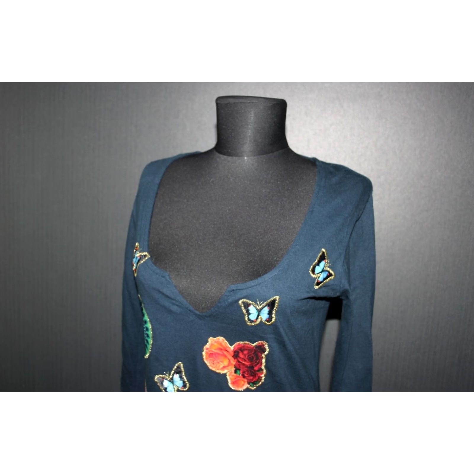 Desigual Desigual womens dress Dark Blue M Tunic/Smock Midi Multicoloured Size M / US 6-8 / IT 42-44 - 2 Thumbnail