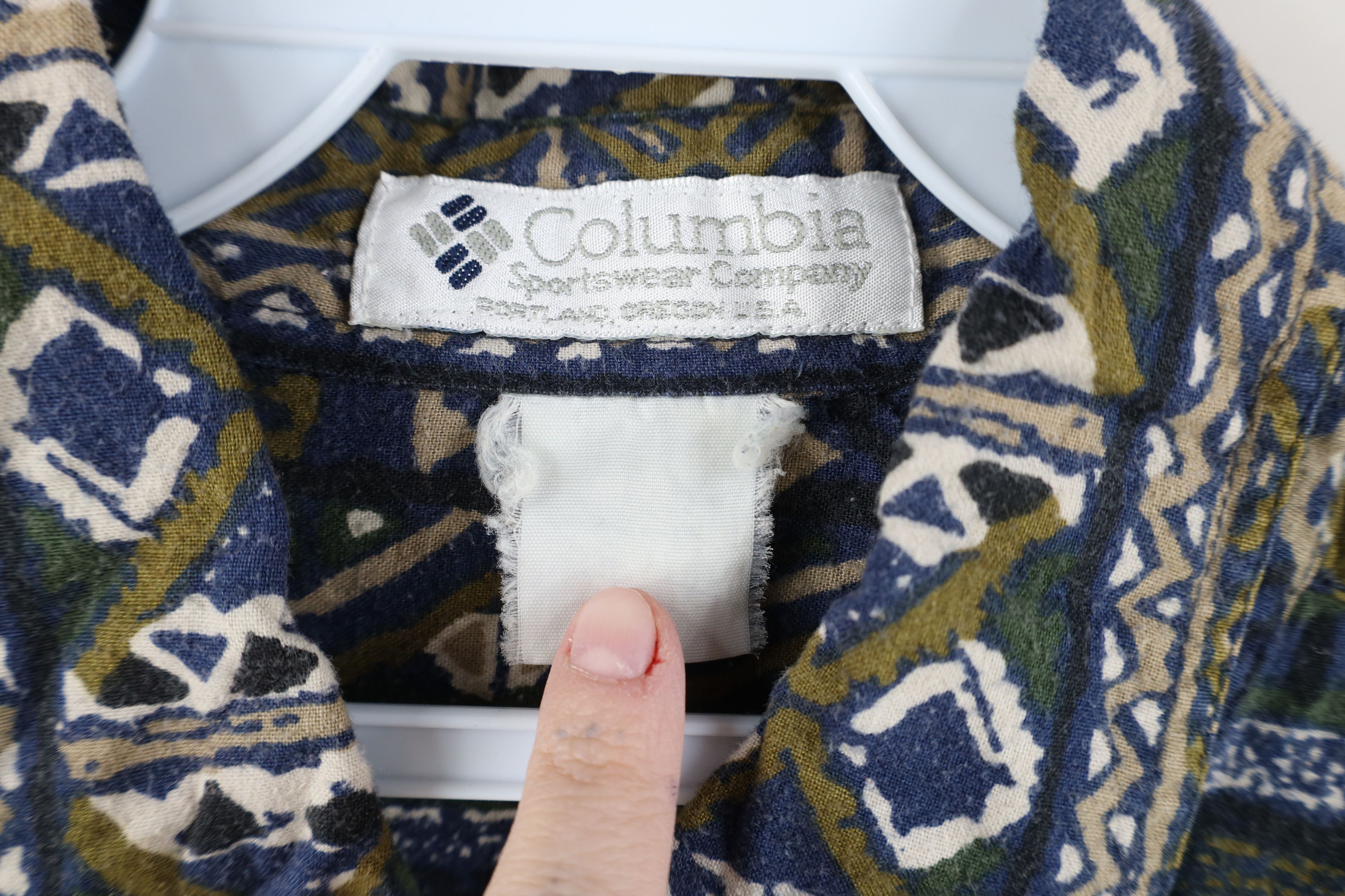 Columbia Vintage 90s Columbia Geometric Flannel Button Down Shirt Size US XXL / EU 58 / 5 - 7 Thumbnail