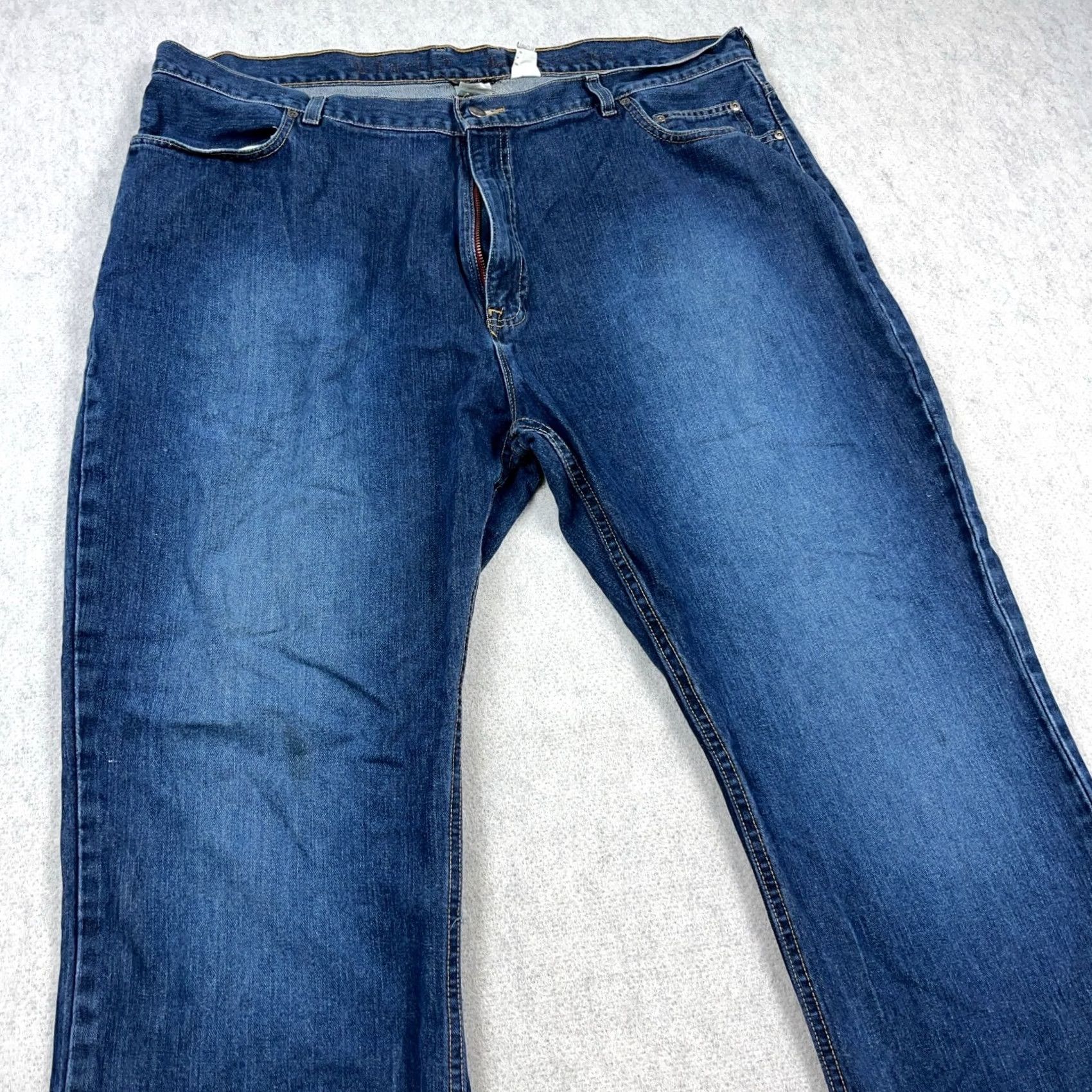 Harley Davidson Harley-Davidson Jeans Men 46x36 Slim Boot Cut Dark Wash USA Made Denim 5-Pocket Solid Blue MCM Images Size US 30 / EU 46 - 4 Thumbnail