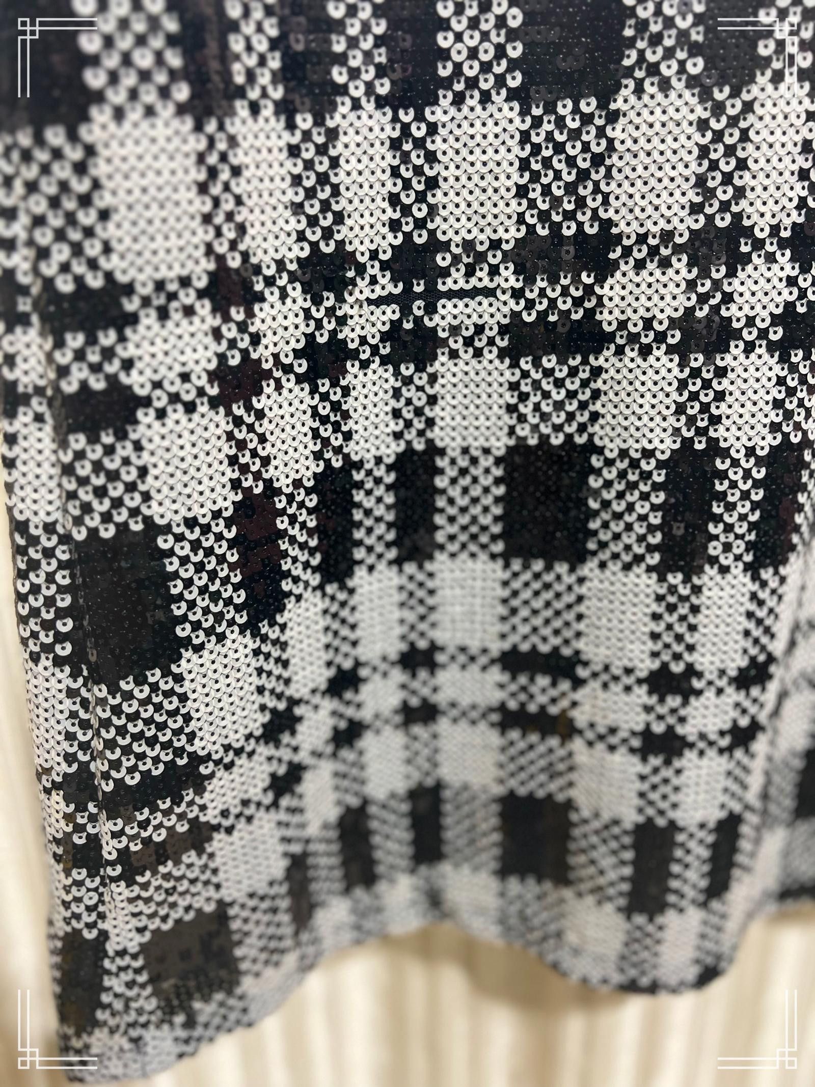 Designer Draper James RSVP Plaid Sequin Mini Dress Size 4 Size S / US 4 / IT 40 - 2 Thumbnail