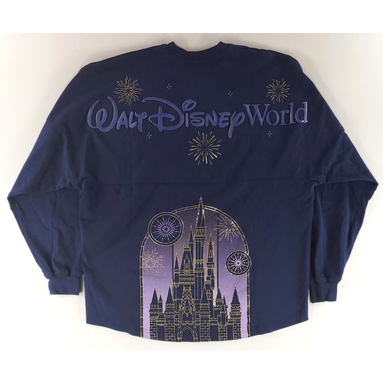 Disney Walt Disney World Spirit Jersey Blue Long Sleeve Cinderella Castle Mens XL Size US XL / EU 56 / 4 - 5 Thumbnail