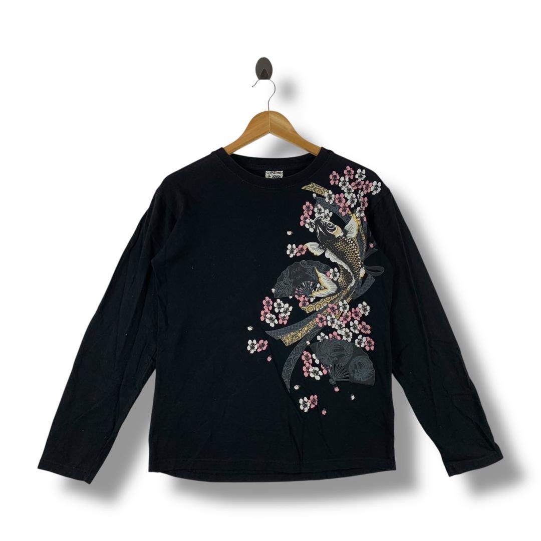 Japanese Brand Vintage CURE ALL japan culture overprint Koi fish sukajantee Size US L / EU 52-54 / 3 - 1 Thumbnail