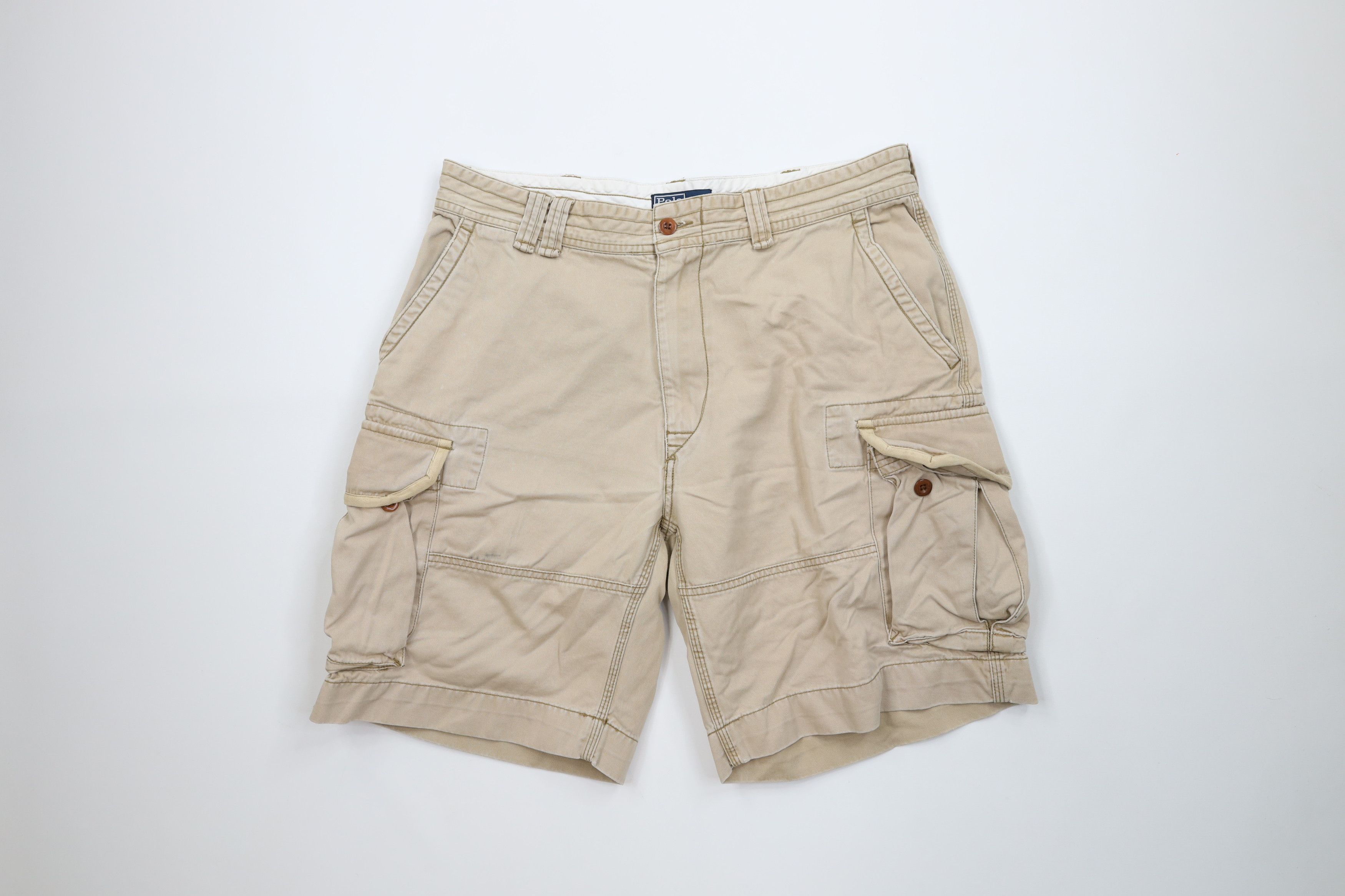 Ralph Lauren Vintage 90s Ralph Lauren Heavyweight Cargo Shorts Cotton Size US 36 / EU 52 - 1 Thumbnail