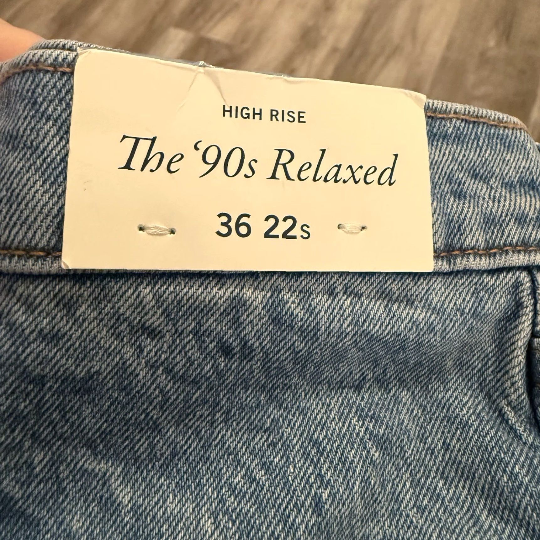 Abercrombie & Fitch Abercrombie & Fitch The 90s Relaxed Jean High Rise Womens 36 22 Short Blue NEW Size 32" / US 10 / IT 46 - 4 Thumbnail