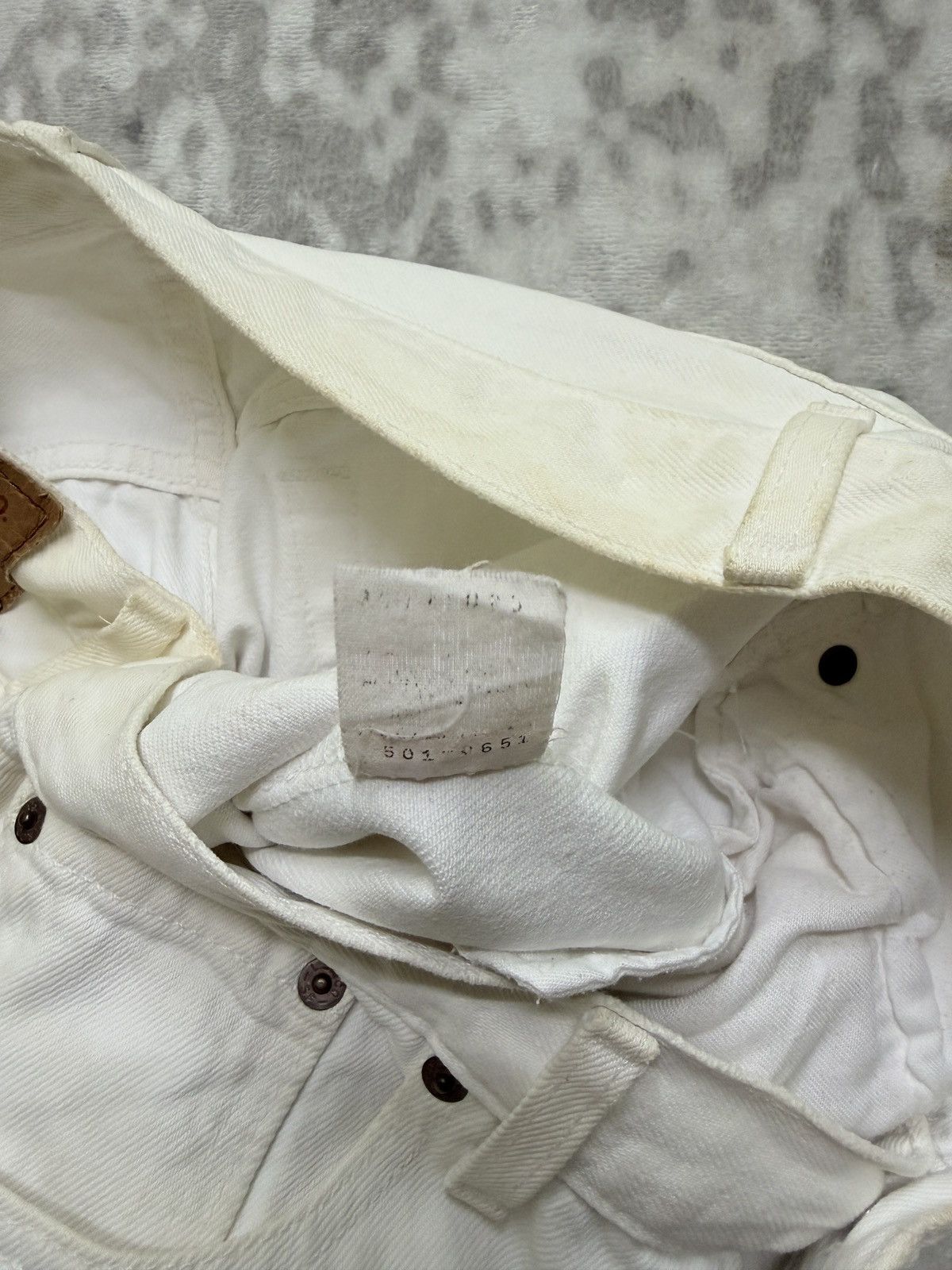 Levi's Vintage 80s LEVI'S 501 White Single R Denim Jeans Size US 30 / EU 46 - 16 Thumbnail