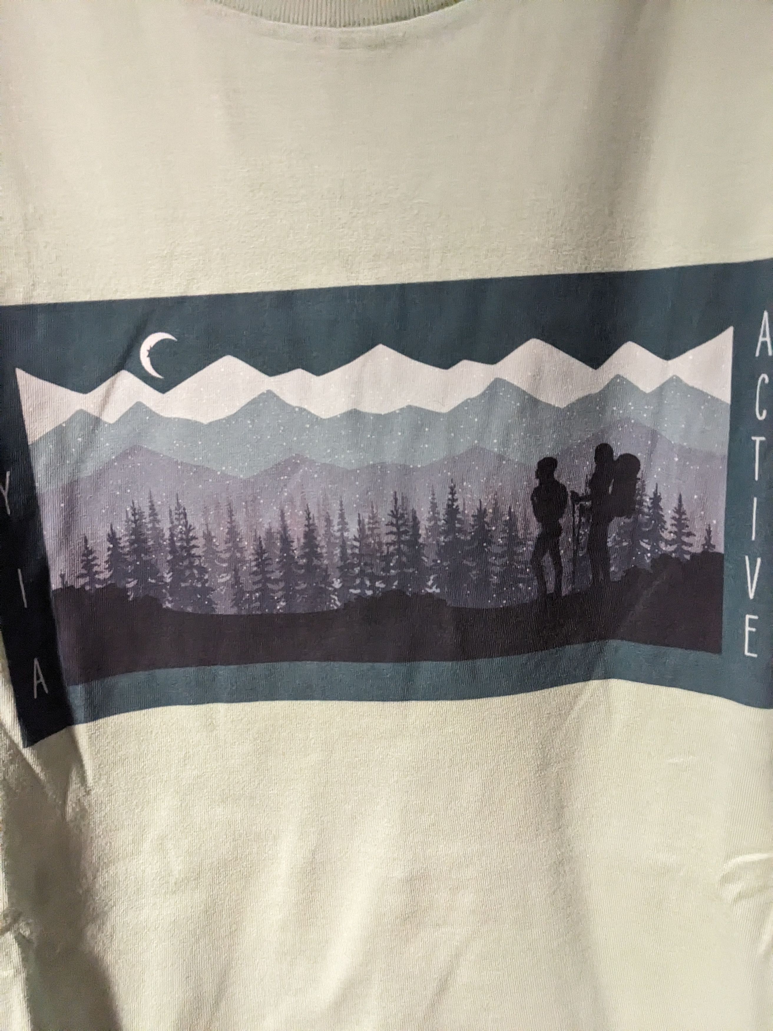 Designer × Gildan Zyia Active Wear Mountain Green X-Large T-Shirt Size XL / US 12-14 / IT 48-50 - 2 Thumbnail