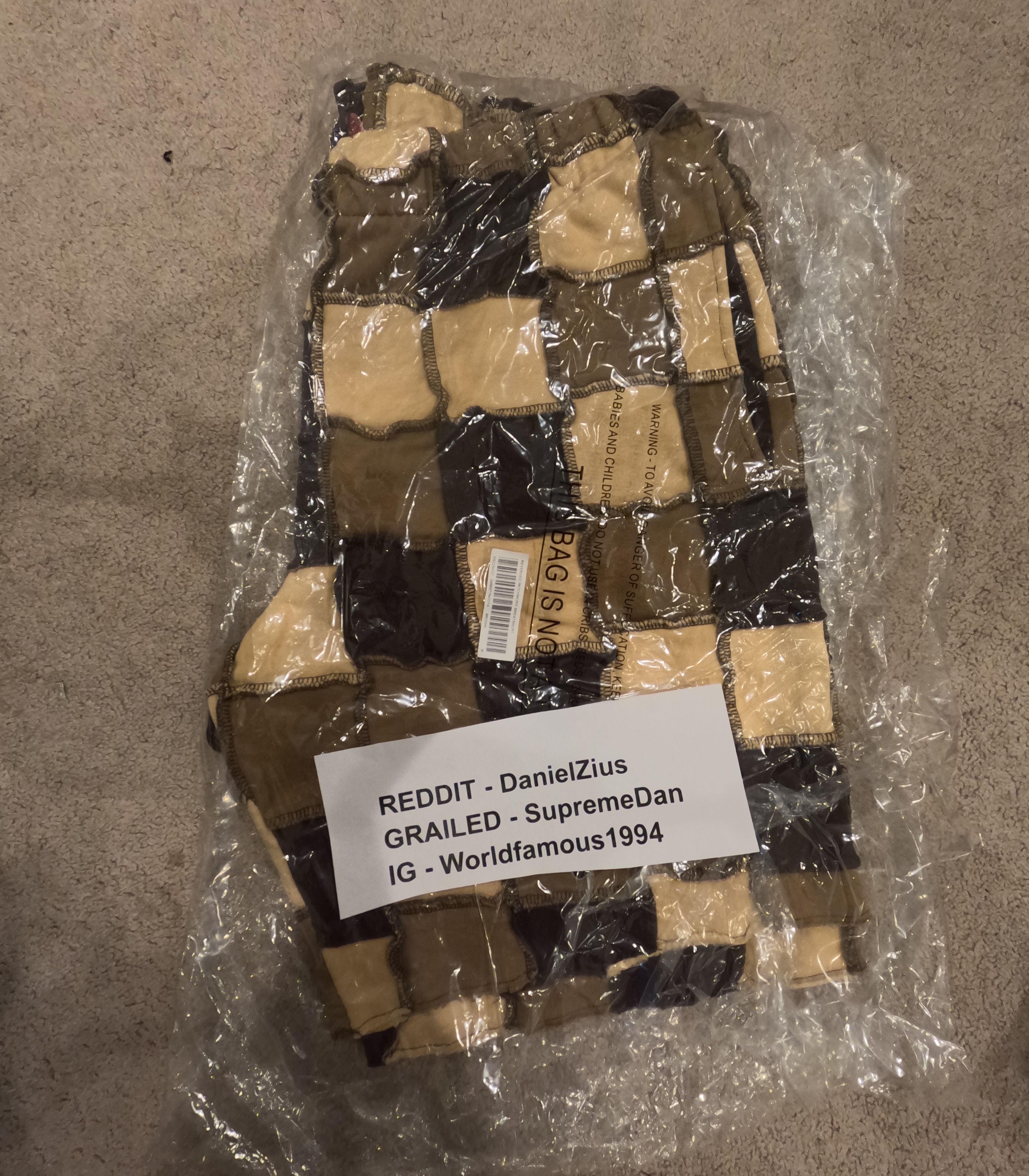 Supreme Supreme Reverse Patchwork Sweatshort 'Brown' Size US 32 / EU 48 - 4 Thumbnail