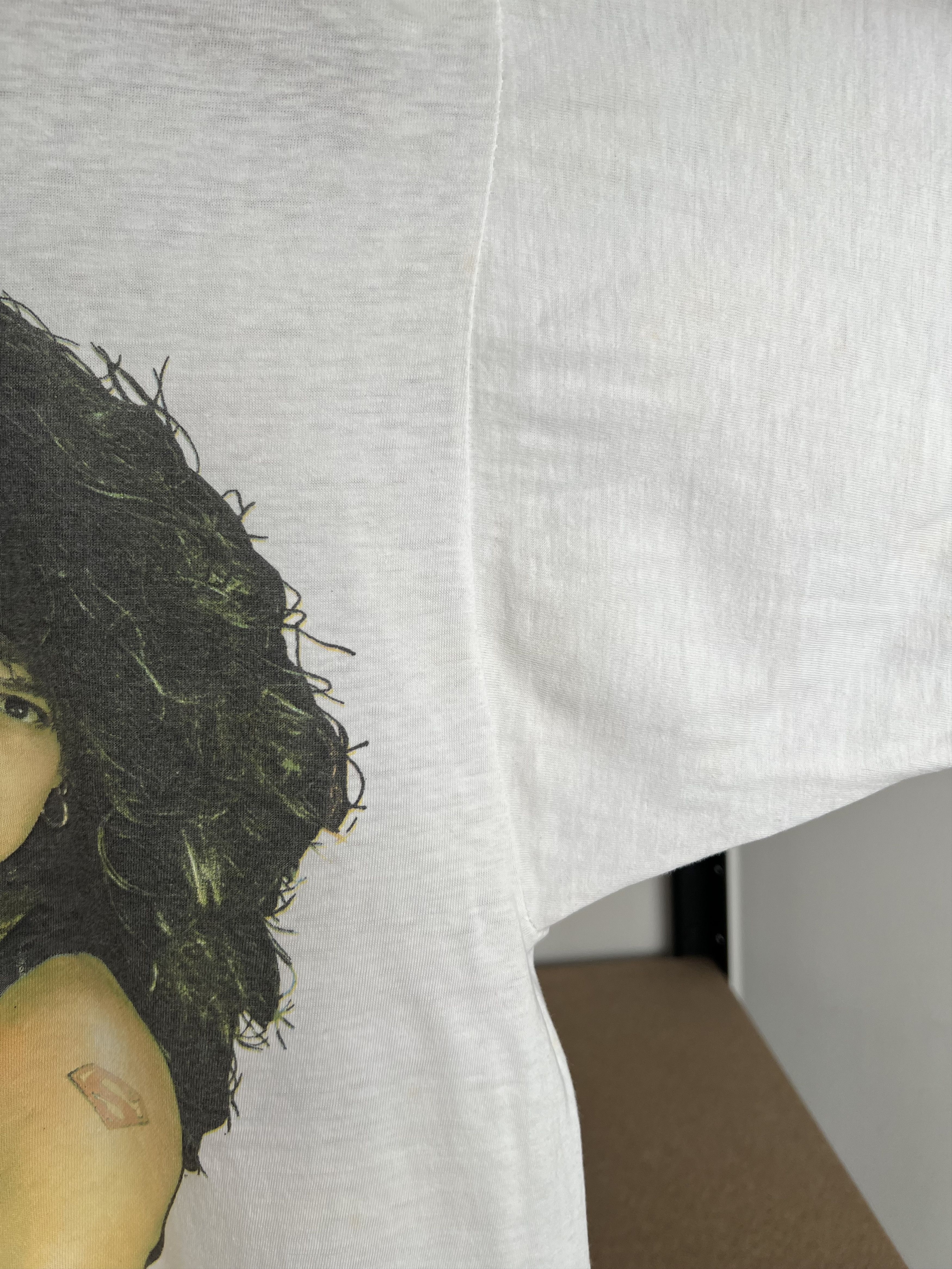Band Tees Vintage 1988 Bon Jovi The Brotherhood 80s White T-shirt Size US L / EU 52-54 / 3 - 13 Thumbnail