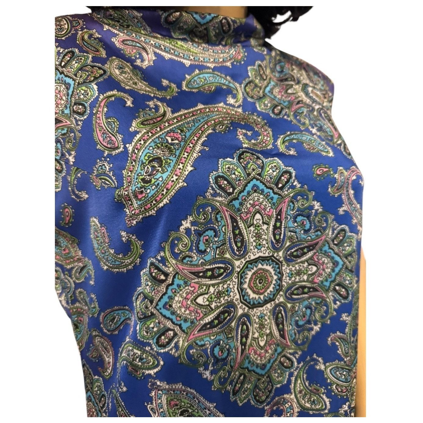 Vintage Vtg Sacony Ciella purple paisley sleeveless dress medium Size M / US 6-8 / IT 42-44 - 4 Thumbnail