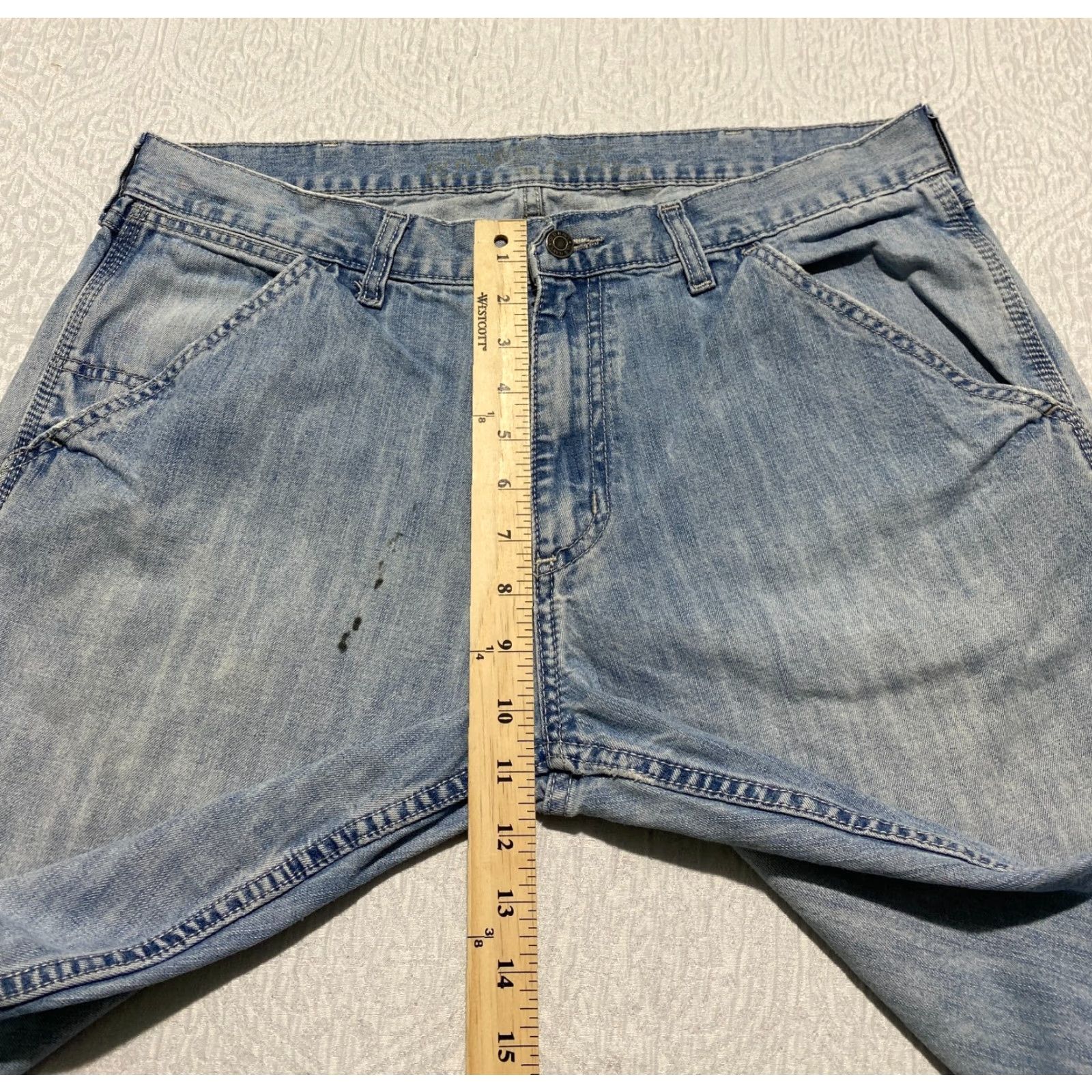 Old Navy VINTAGE Old Navy Carpenter Jean Shorts Mens 36×10 Blue Denim Cargo Pockets Casual United States? Size US 36 / EU 52 - 6 Thumbnail
