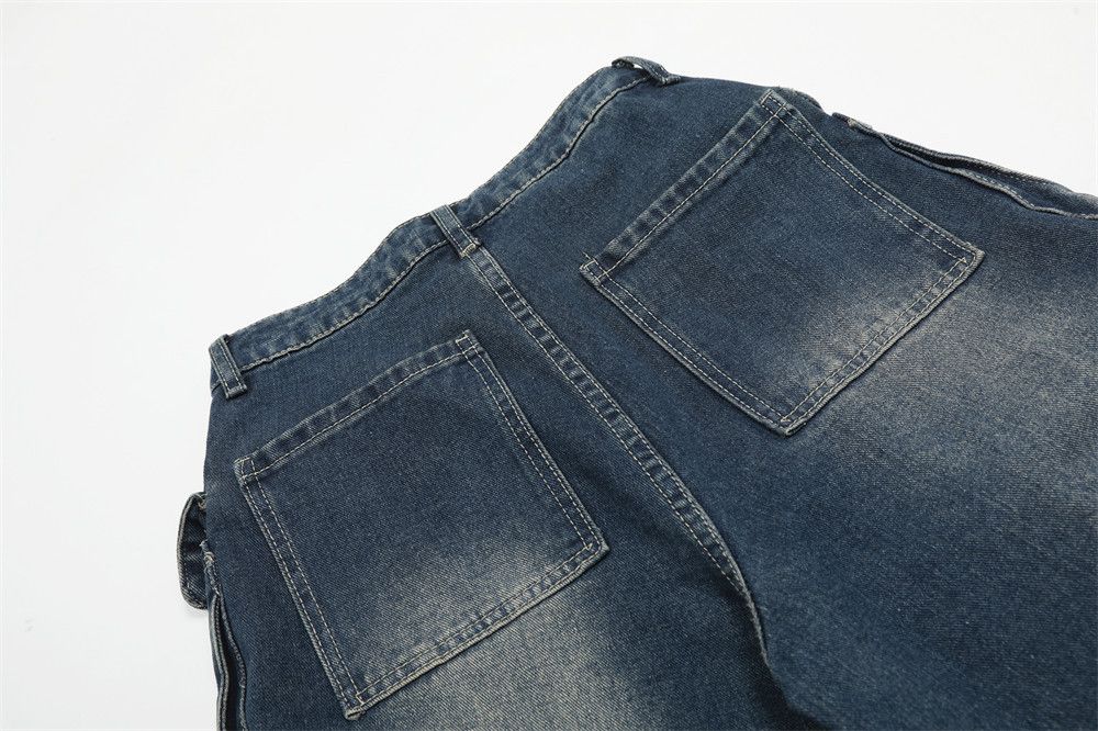 Japanese Brand × Jean American street multi-pocket loose deconstructed cargo jeans Size US 32 / EU 48 - 5 Thumbnail