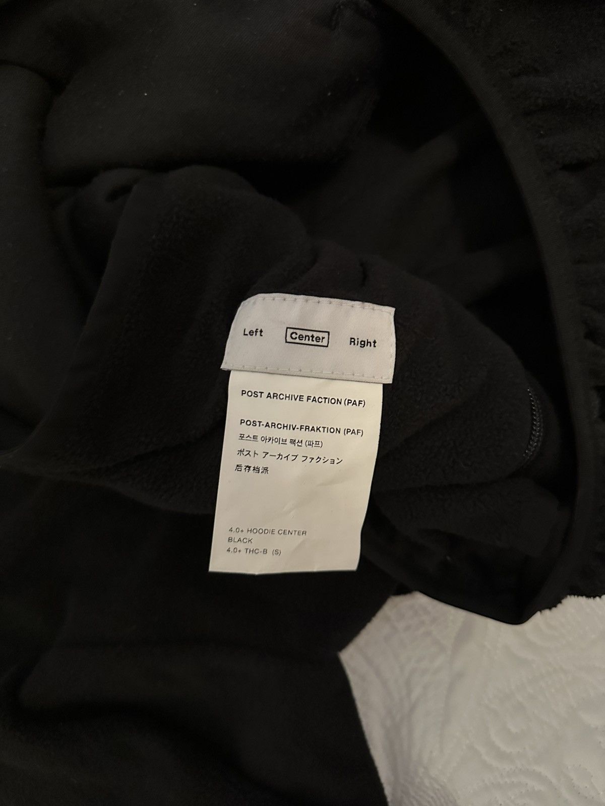 POST ARCHIVE FACTION (PAF) Post Archive Faction PAF 4.0+ Center Fleece Zip Hoodie Size US S / EU 44-46 / 1 - 5 Thumbnail